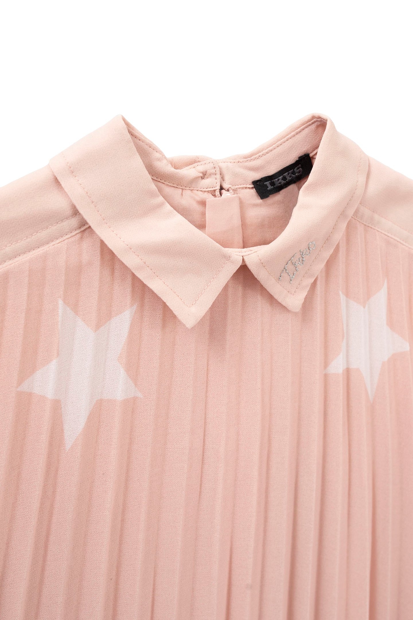 GIRL'S PINK PLEATED STAR PRINT DRESS 3