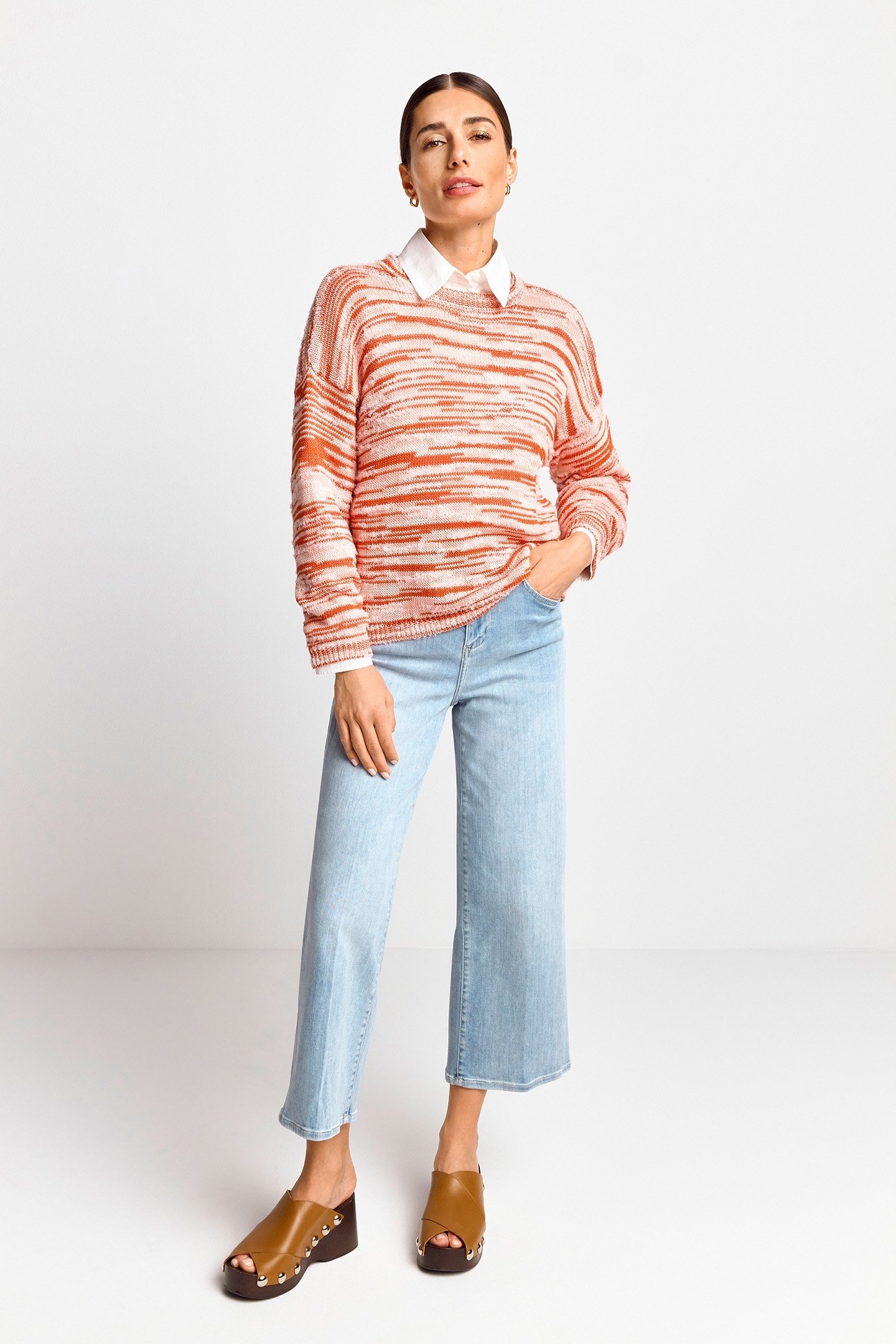 BOXY SPACE DYE CREW CHERRY TOMATO 2