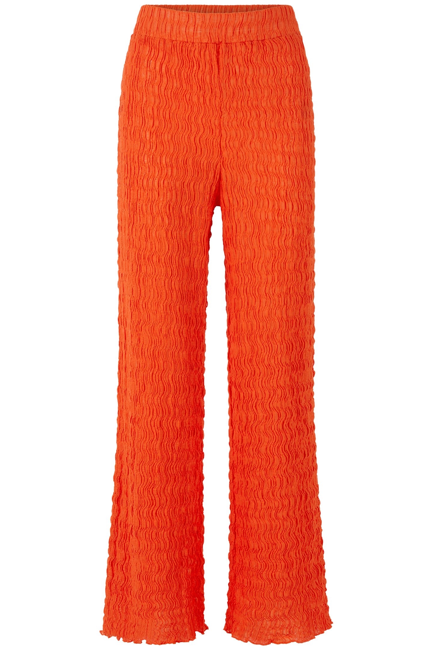 CRINKLED STRAIGHT LEG PANTS CHERRY TOMATO 3