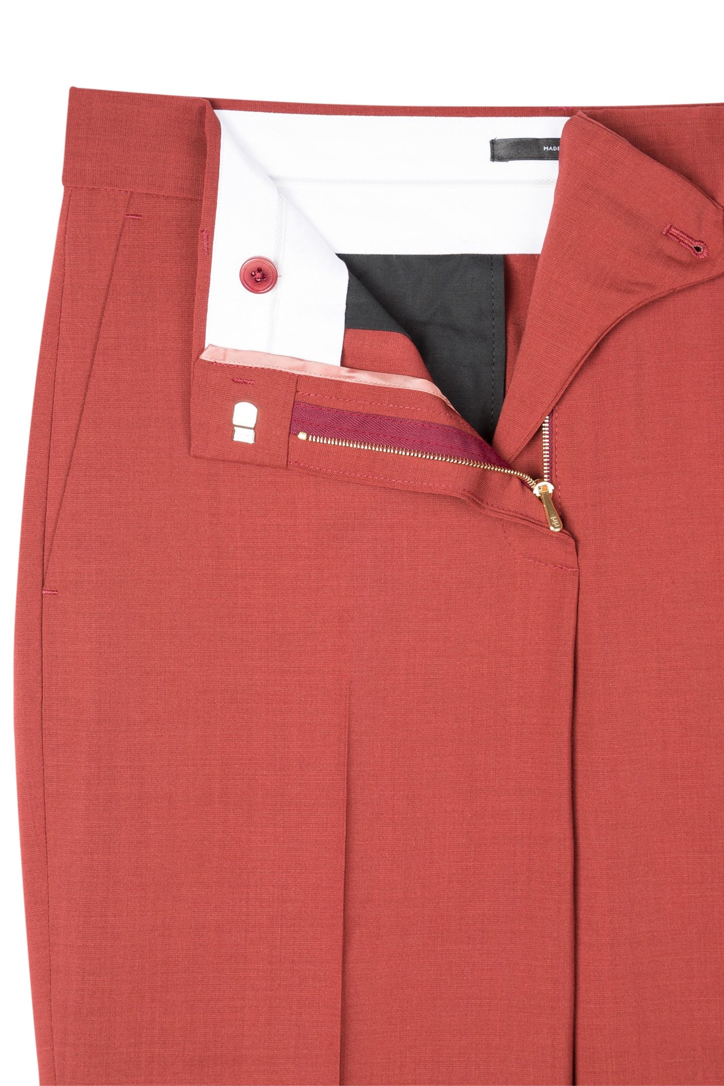 WOMENS TROUSERS BRICK RED 2