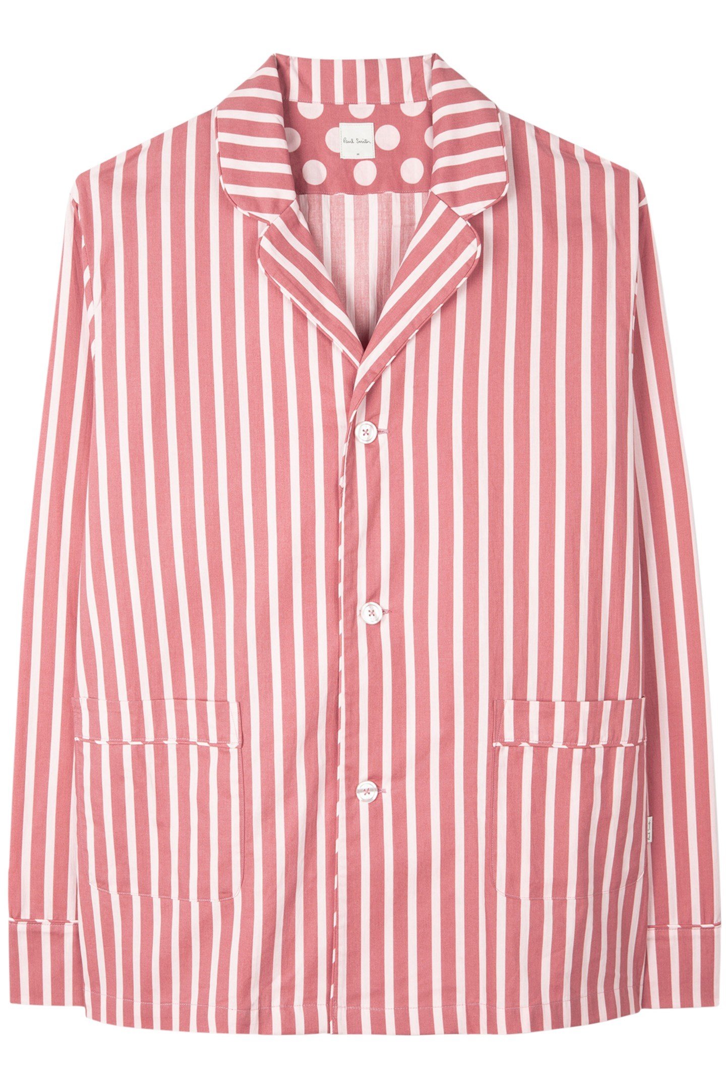 UNISEX PJ TOP L/SLV BRICK RED 4