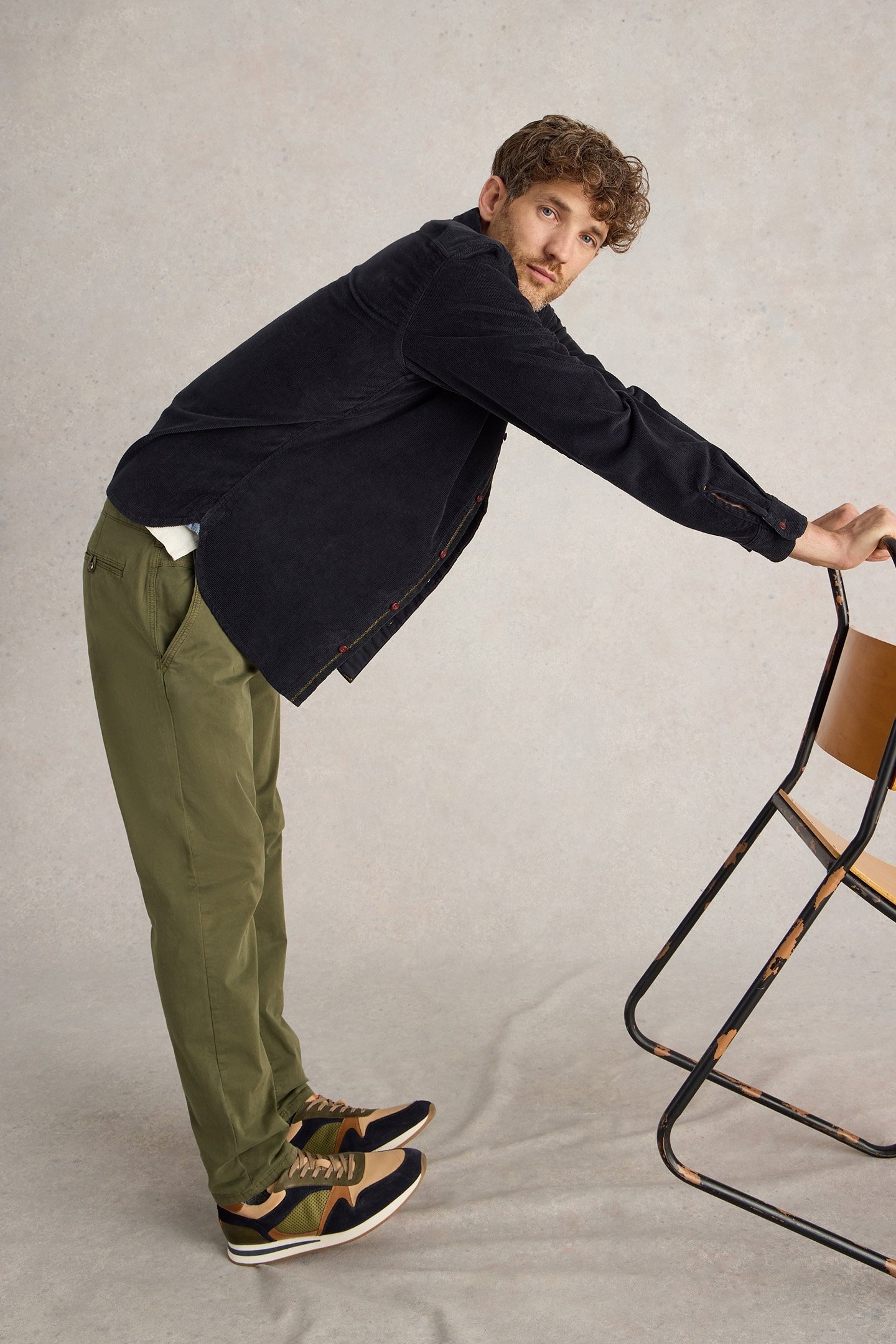 GRIFFIN CORD SHIRT DARK NAVY 4