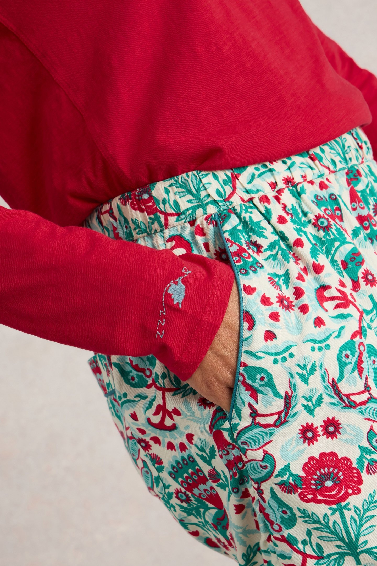 TESSA SHORT PJ SET IVORY MULTI 5