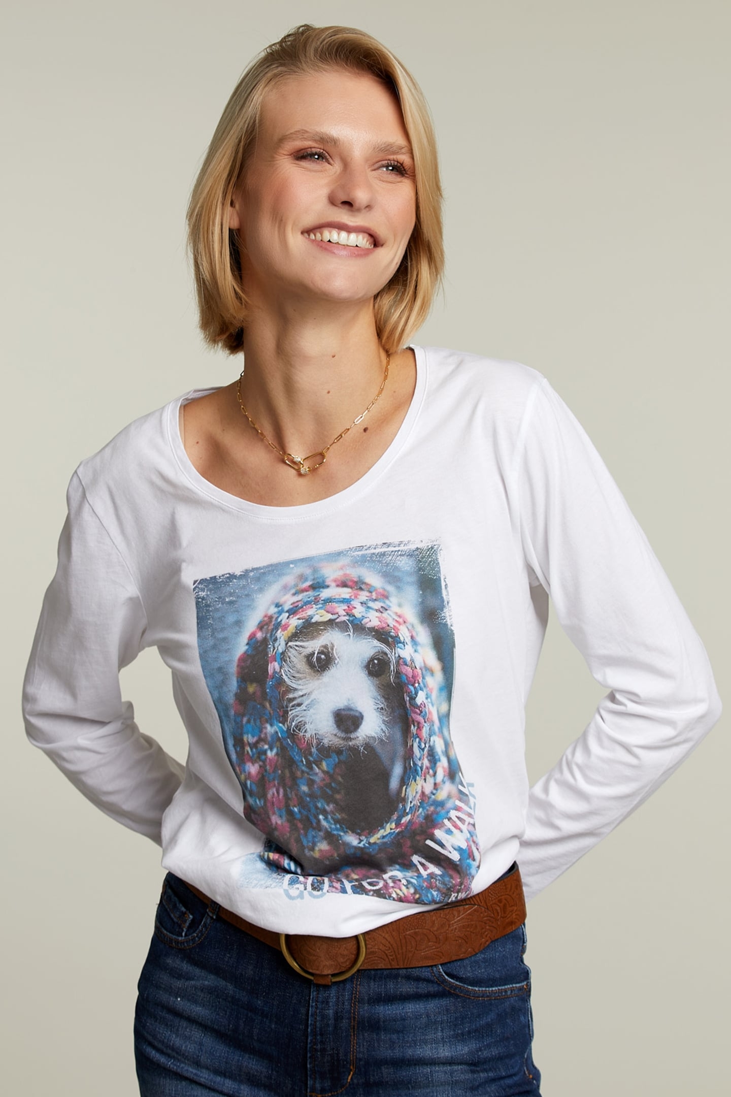 WHITE CREW NECK T-SHIRT 1