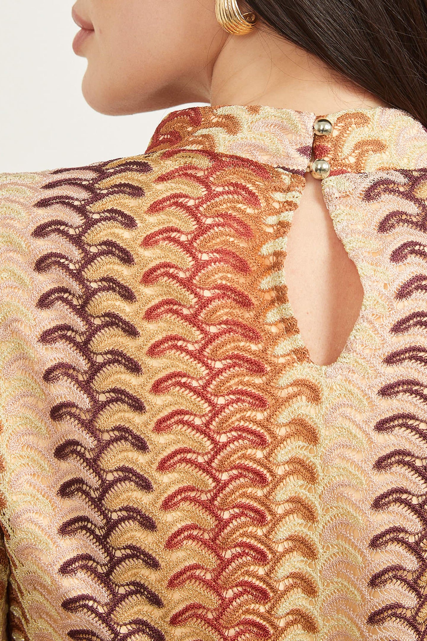 AUTUMN FEARNE TOP RUST BROWN MULTI 7