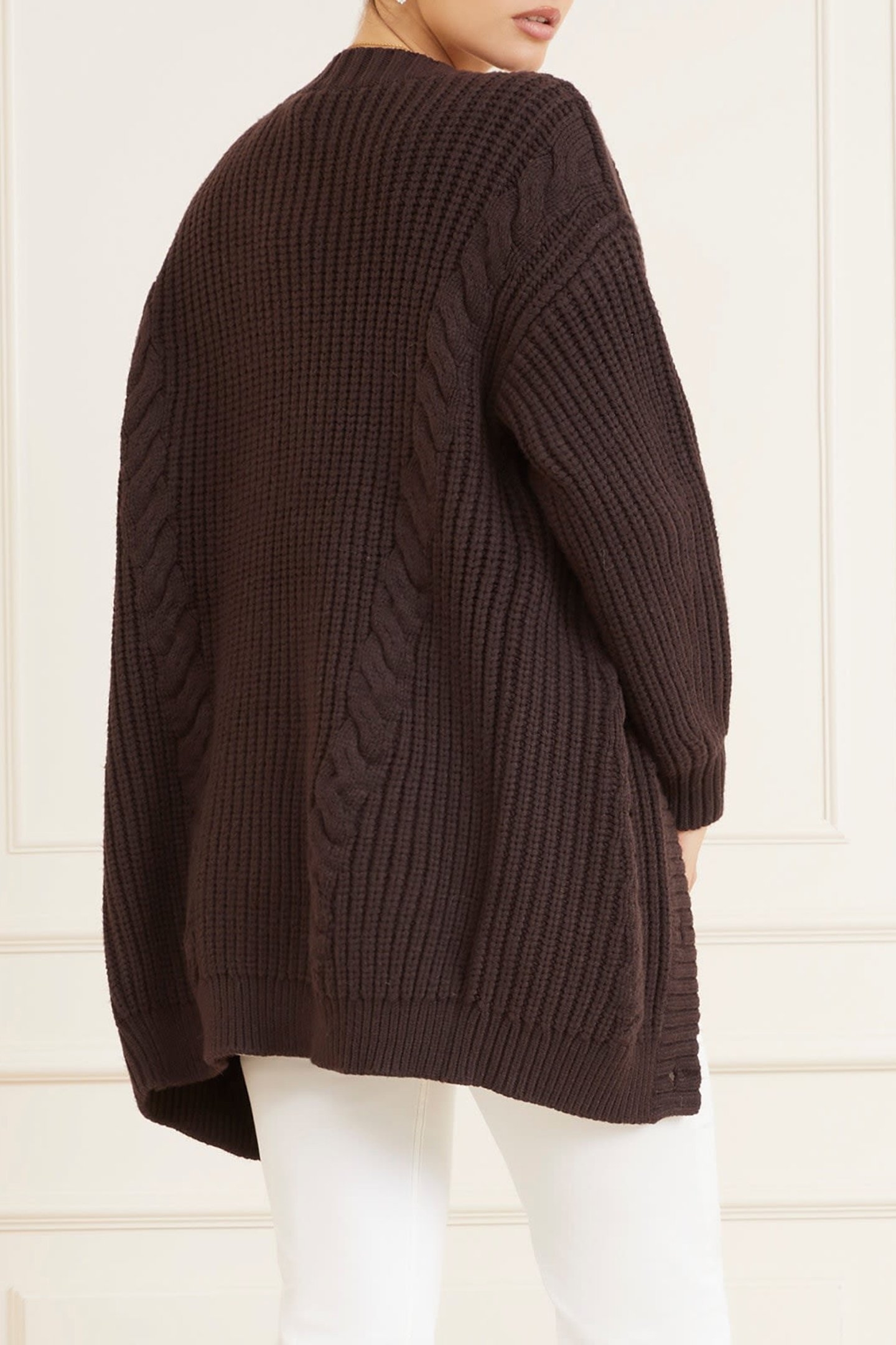 CHO OVER CARDI SWTR REGAL BROWN 2