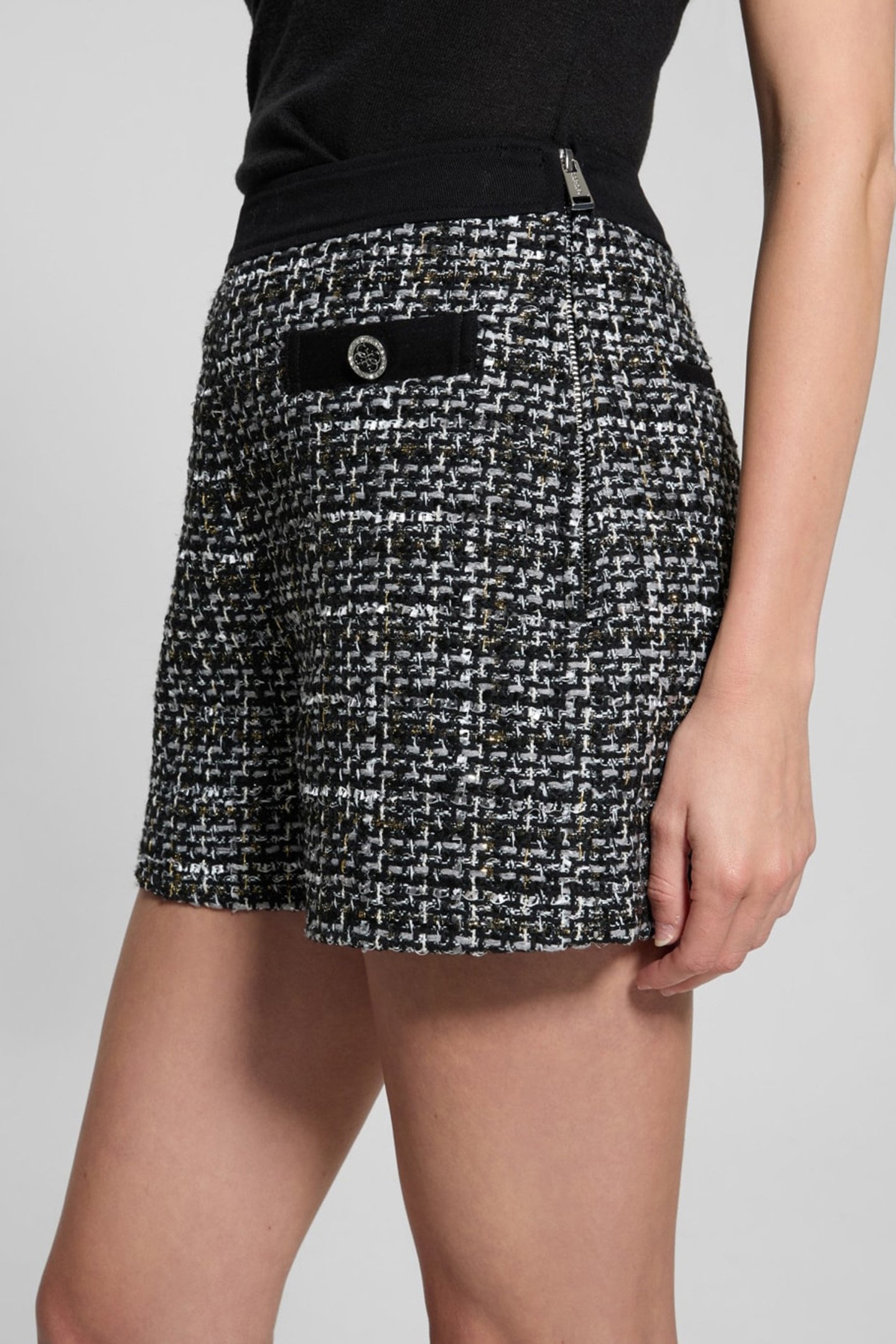 YVONNE MIX DENIM TWE BLACK AND WHITE BOUC 8