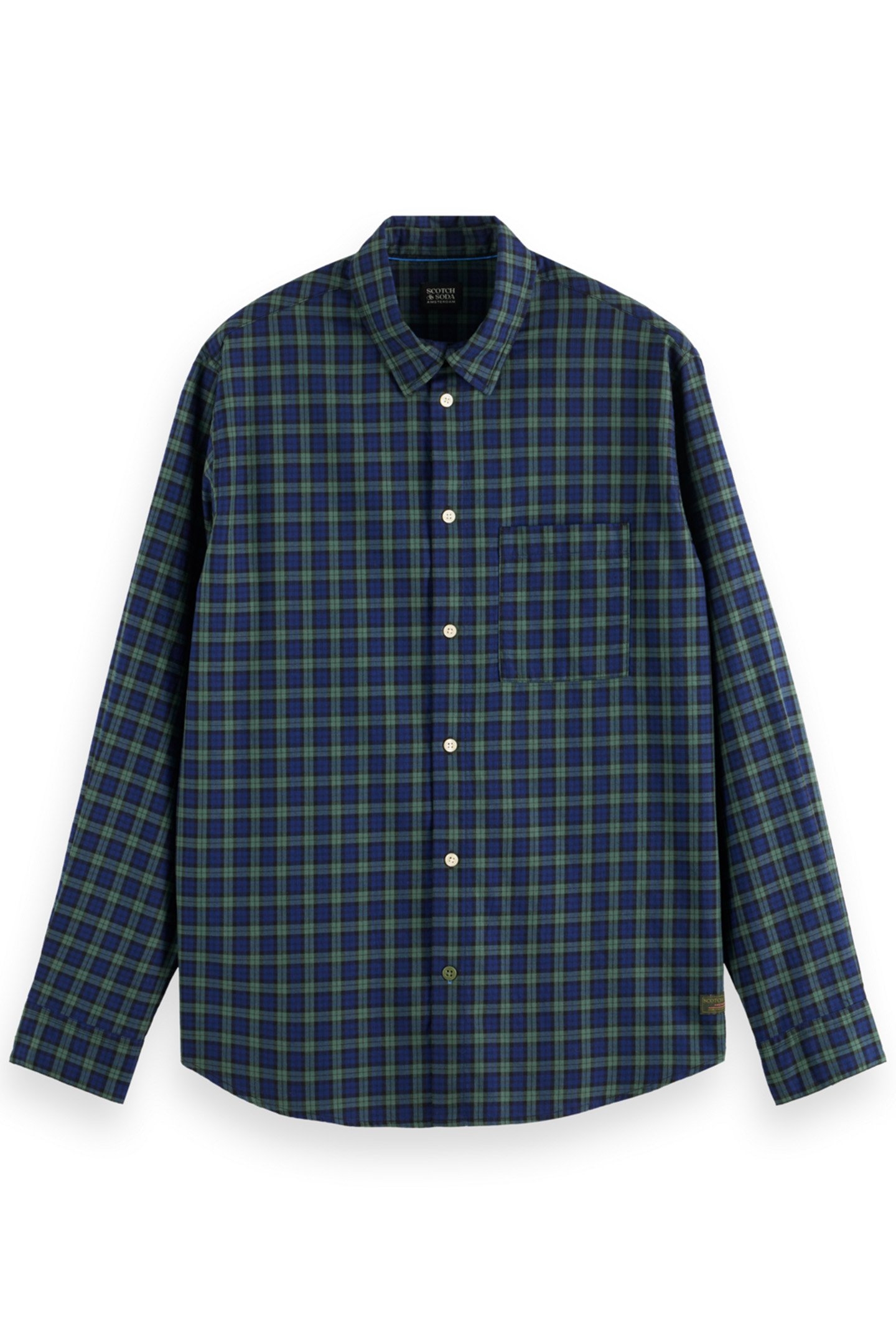 RELAXED FIT LIGHTWEIGHT FLANNEL CHECK SHIRT GREEN CHECK 4