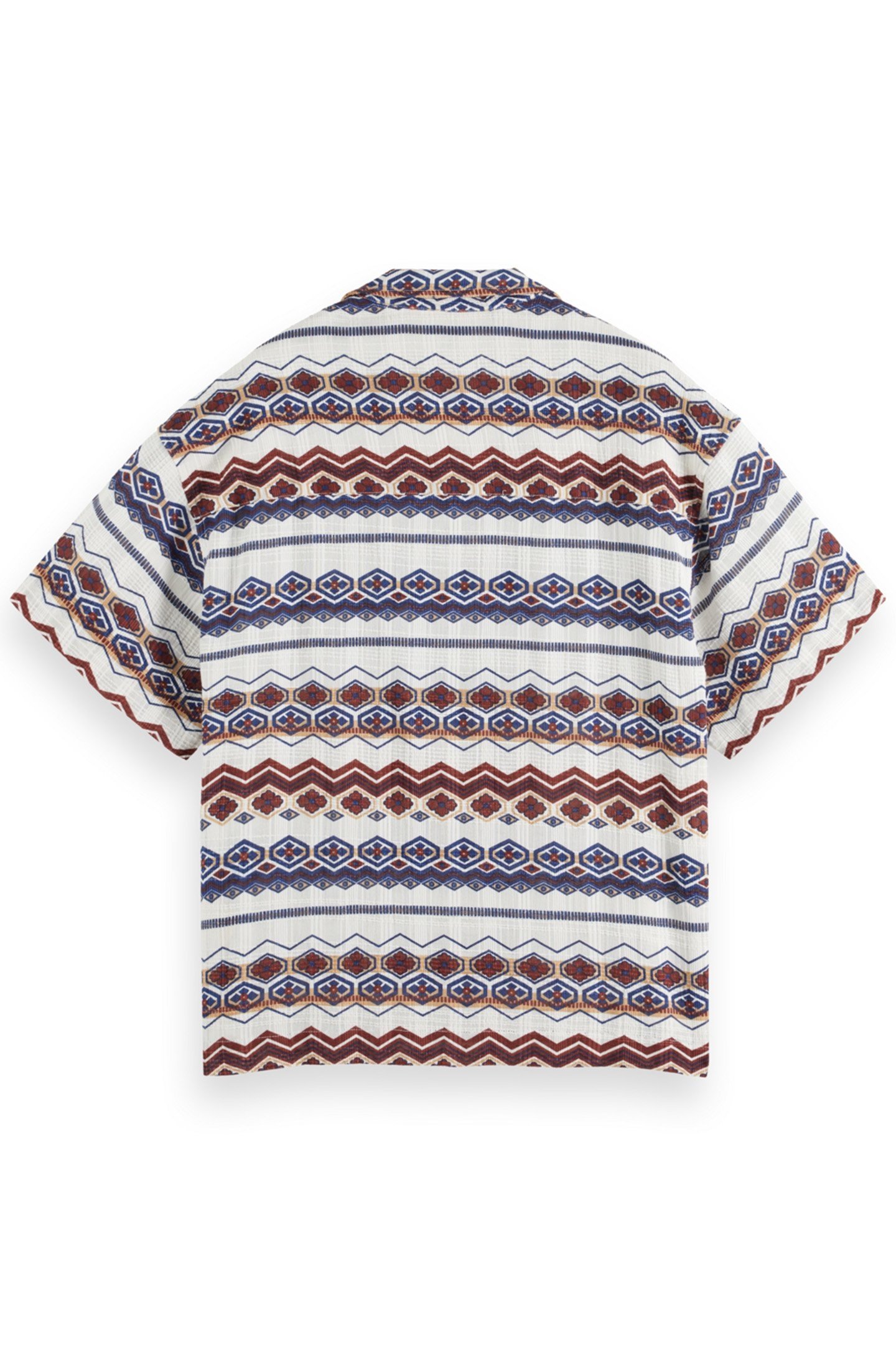 STRUCTURED PRINTED STRIPE SHIRT RED BLUE MULTI 5