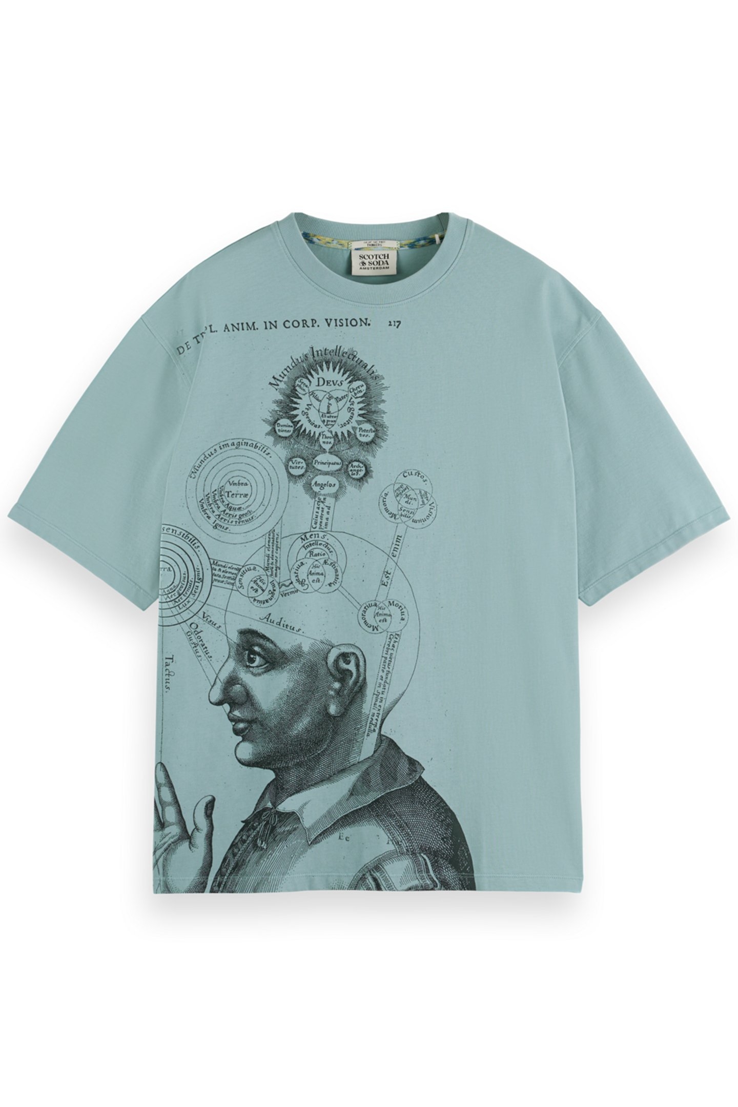 LOOSE FIT EMBASSY OF THE FREE MIND ARTWORK T-SHIRT BAY BLUE 4