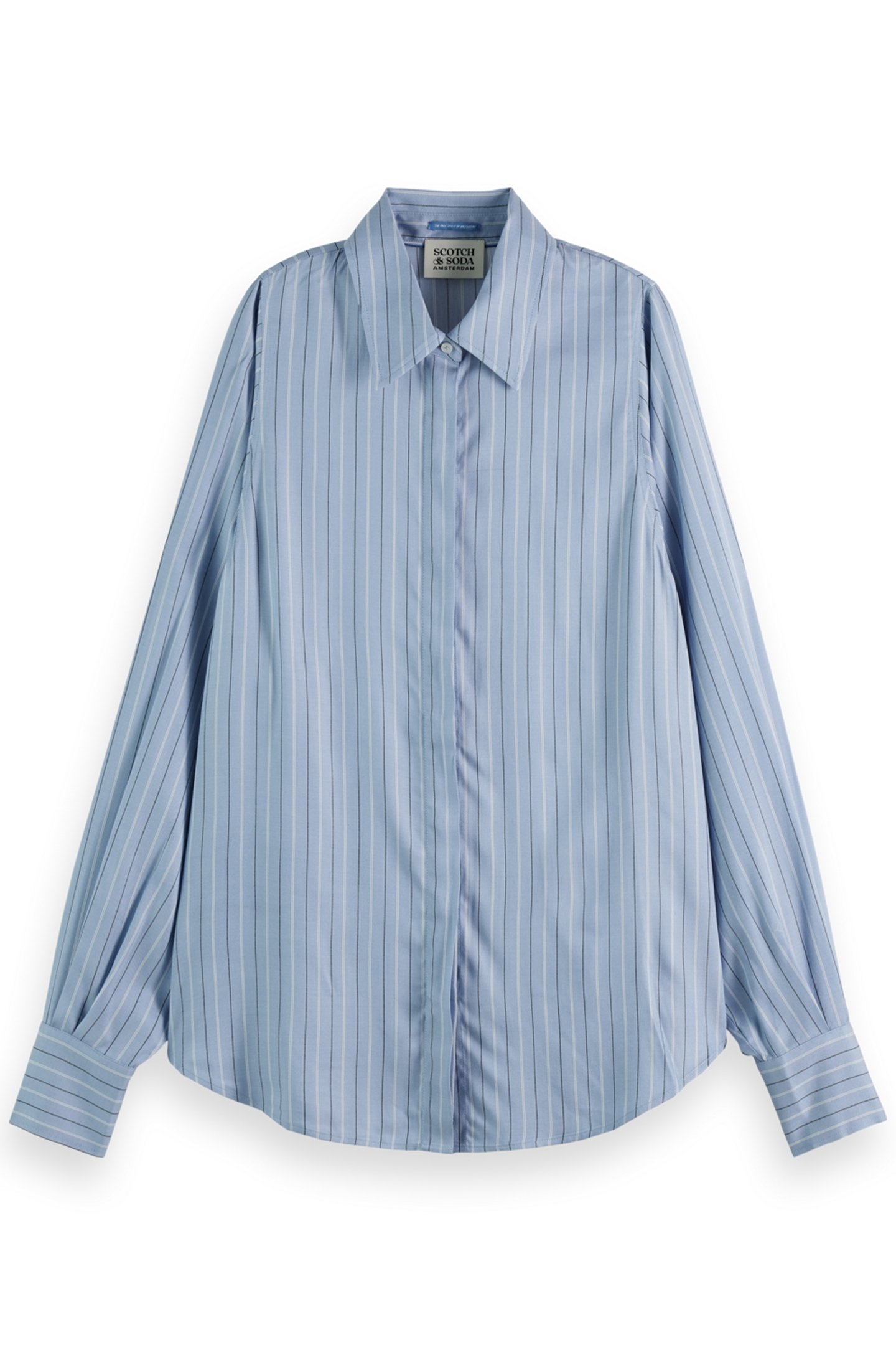 STRIPED LIGHTWEIGHT SHIRT MYSTIC BLUE STRIPE 1