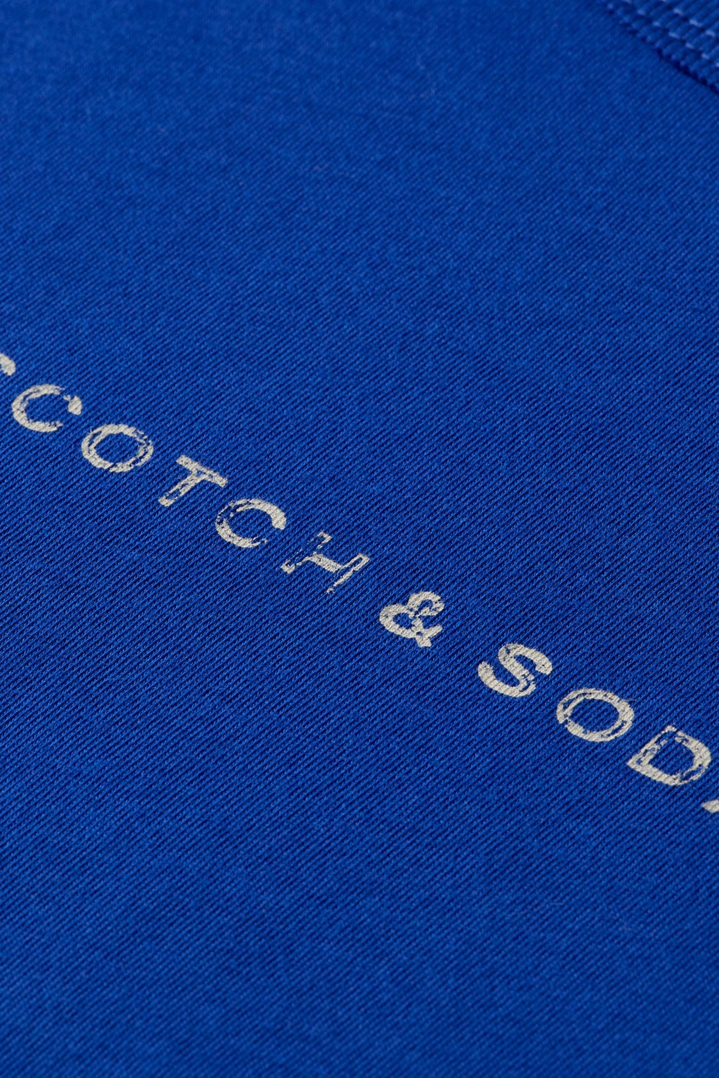 REGULAR FIT T-SHIRT WITH FLATLOCK DETAIL ELECTRIC BLUE 7