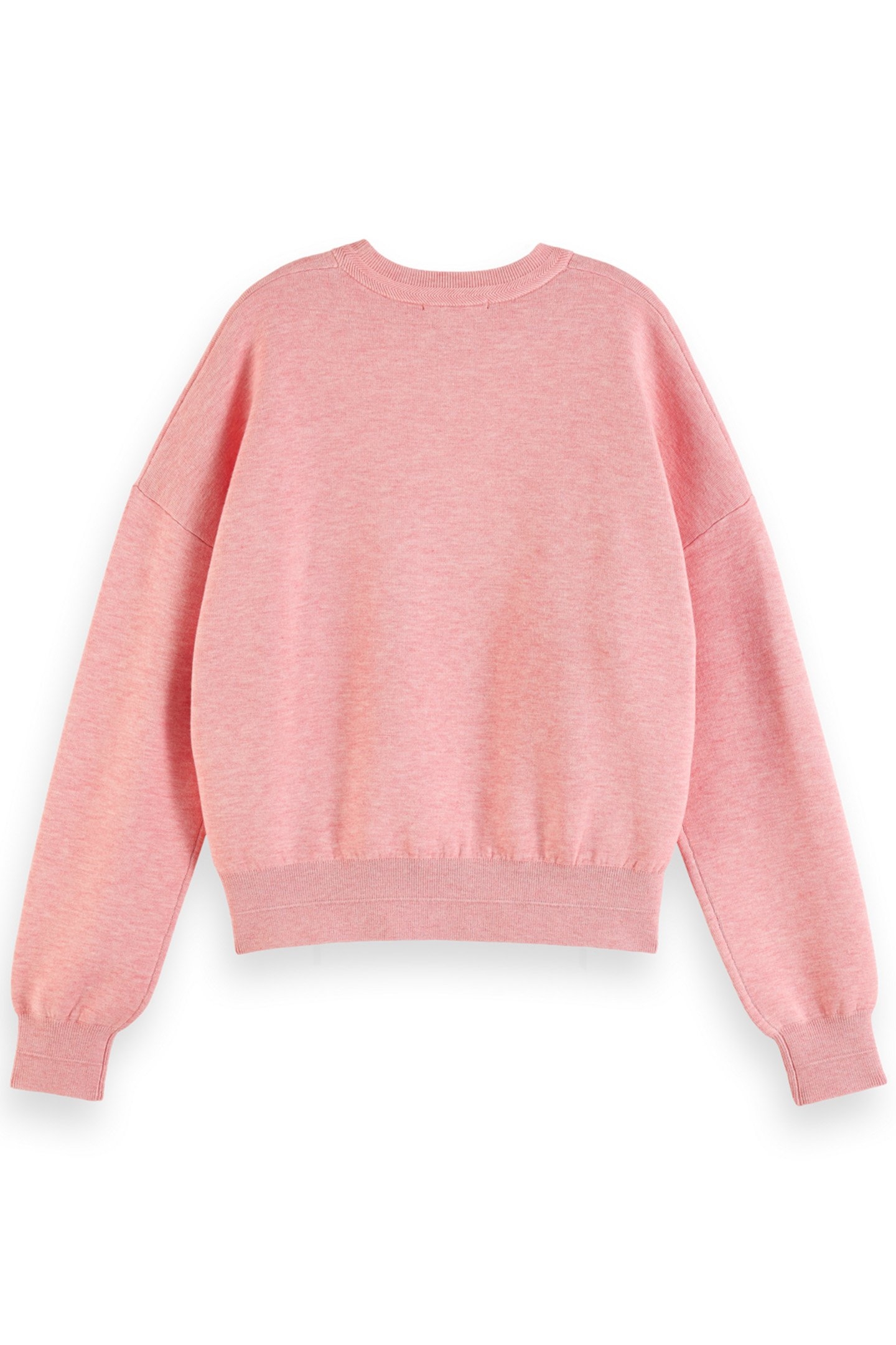 COMPACT KNITTED RELAXED PULLOVER CLAY PINK MELANGE 5