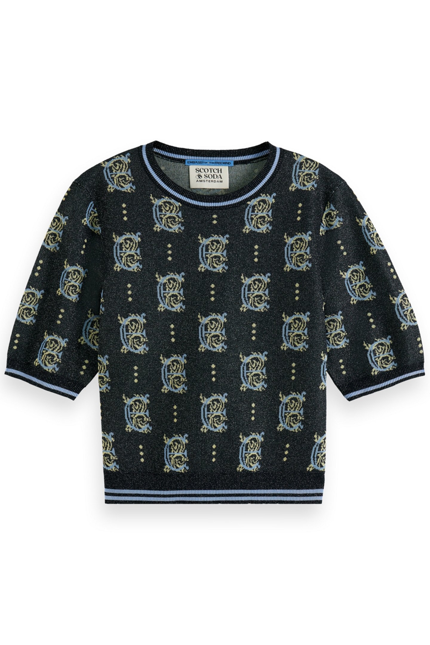 JACQUARD CROPPED PULLOVER NIGHT 4