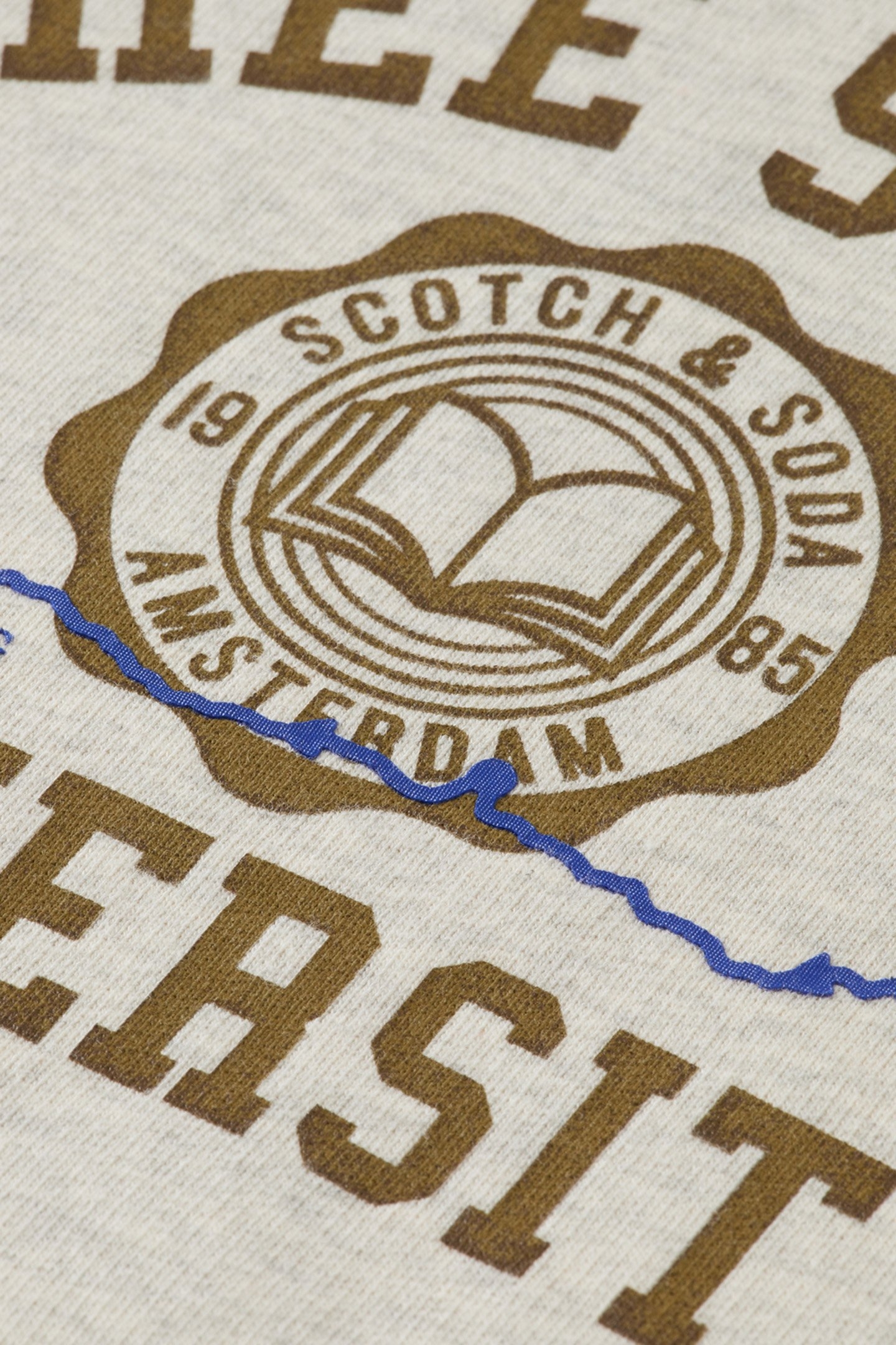 BOY REGULAR-FIT LOGO CARRIER CREW ECRU MELANGE 3