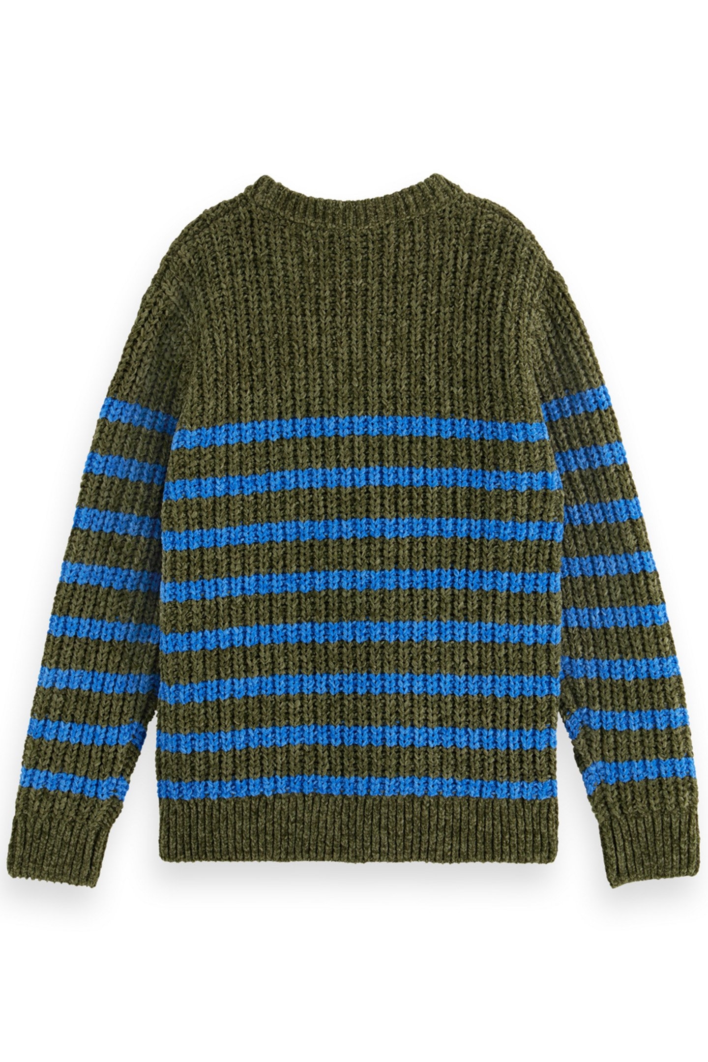 BOY CHENILLE KNIT PULLOVER MILITARY 2