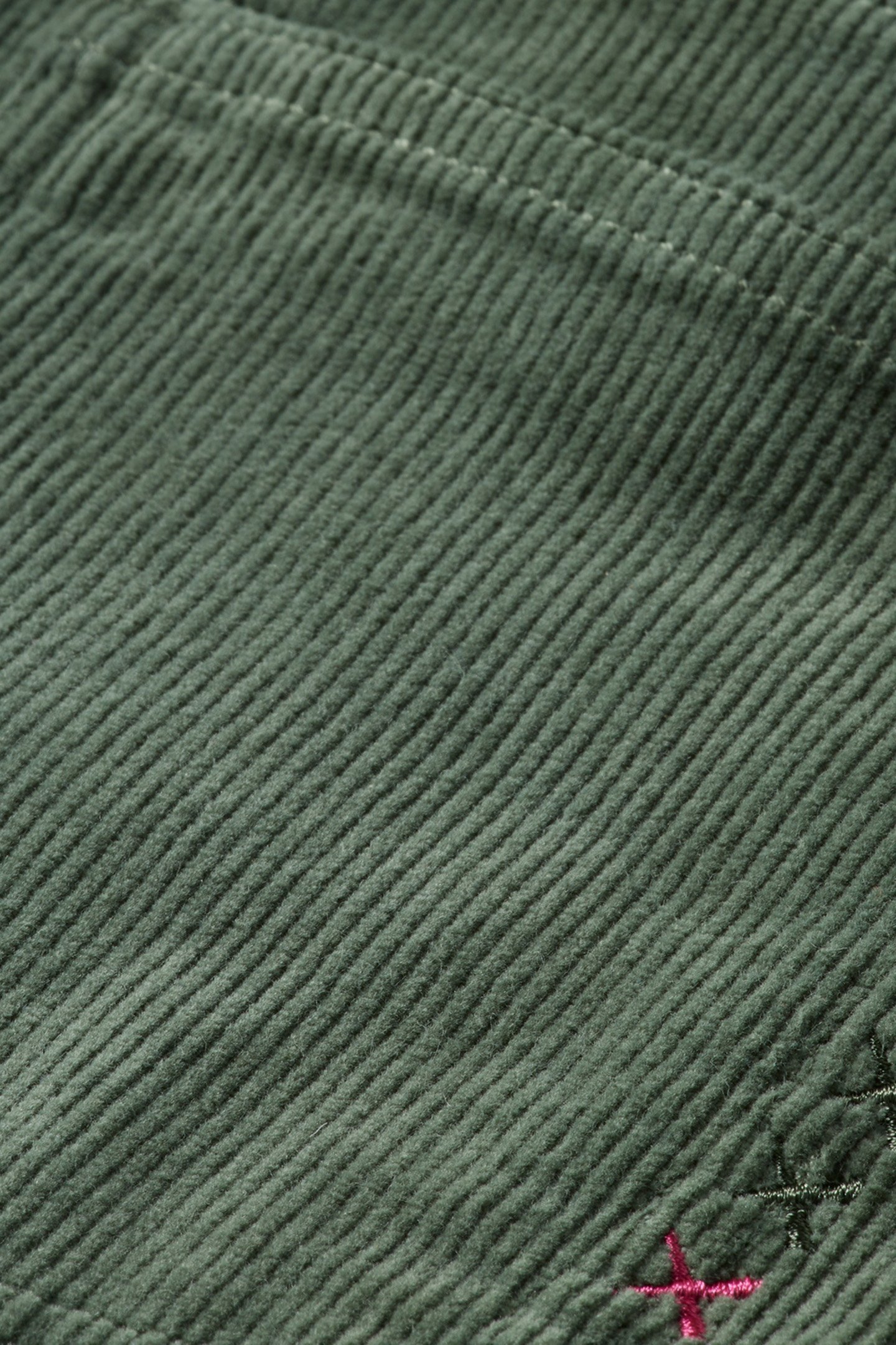 GIRL THE WAVE WIDE LEG JEANS - CORDUROY PINE GREEN 3