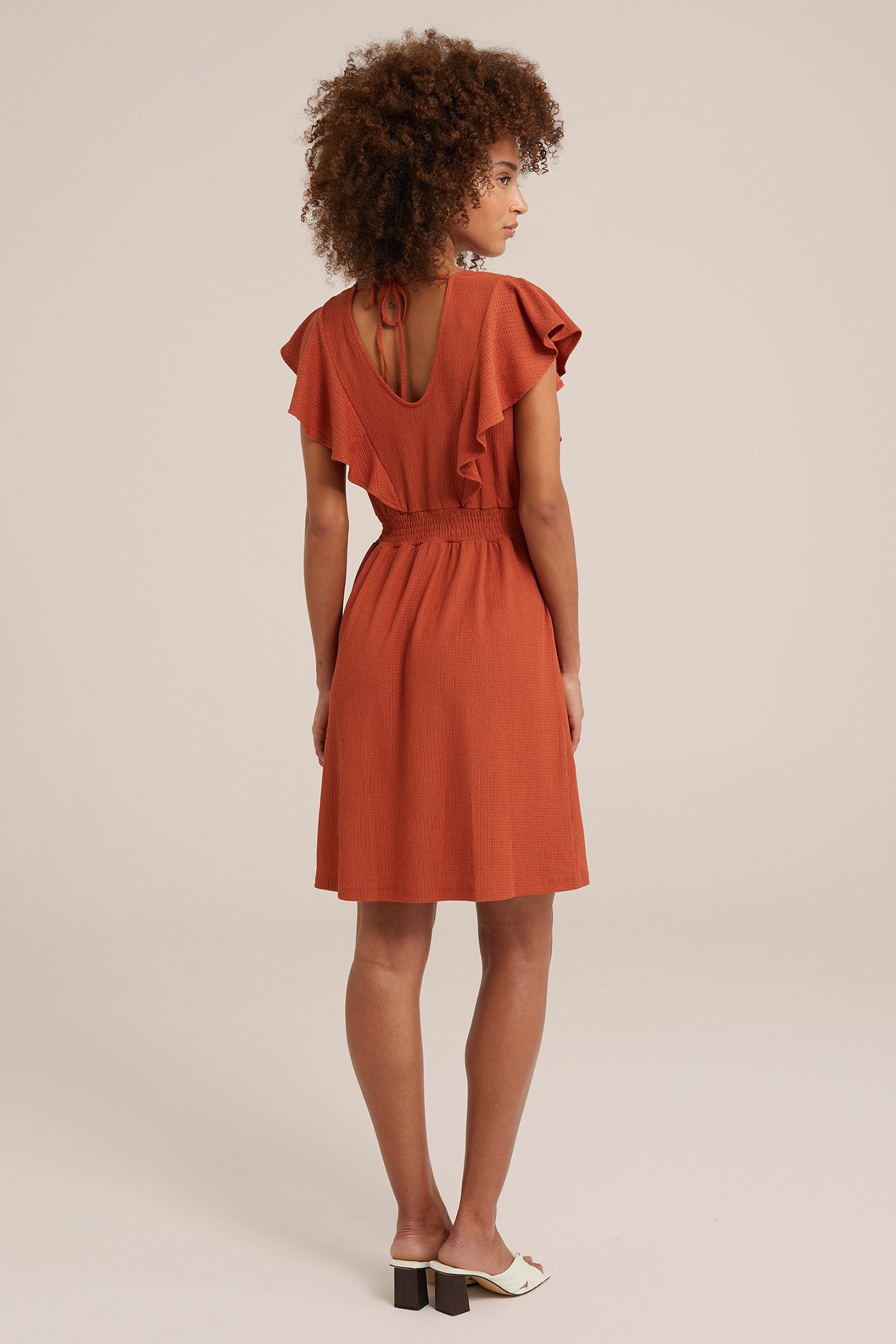 DRESS MIDI LIGHT BROWN 3