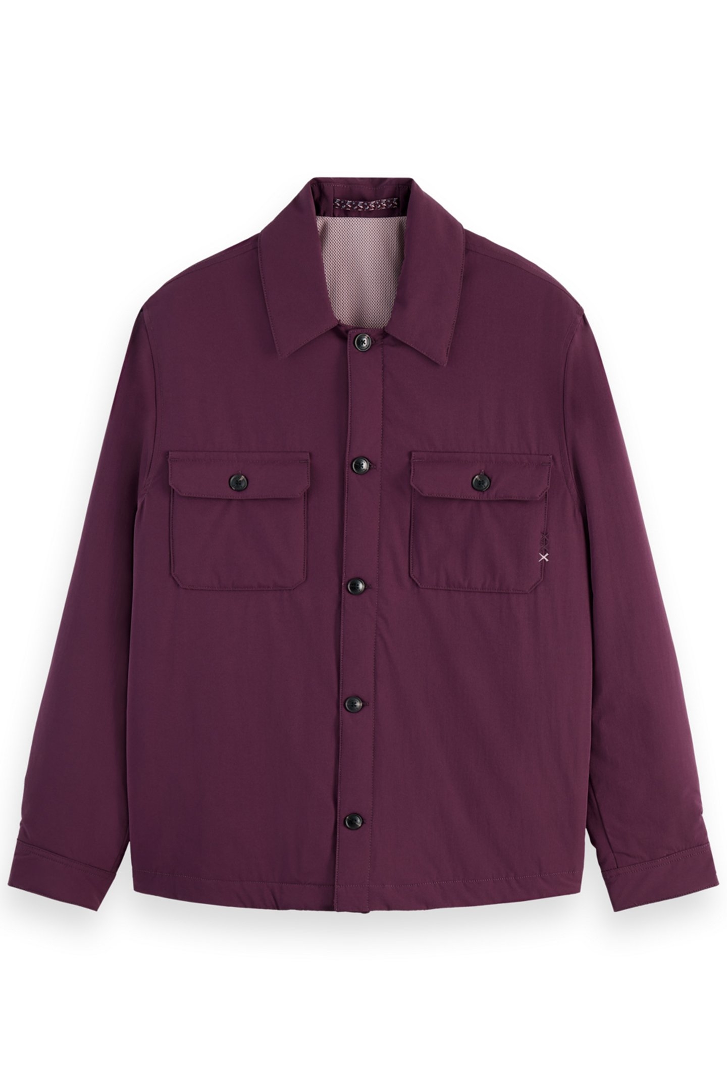 PADDED NYLON-BLEND OVERSHIRT DARK GRAPE 1