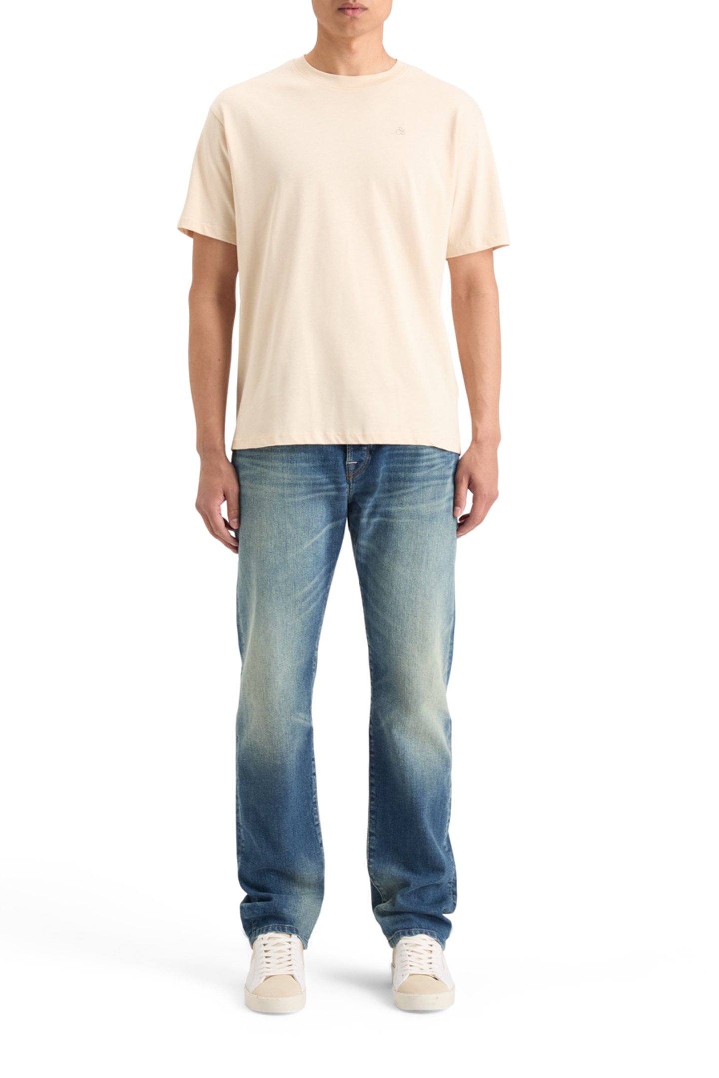 ESSENTIAL REGULAR FIT LOGO T-SHIRT PARCHMENT 3