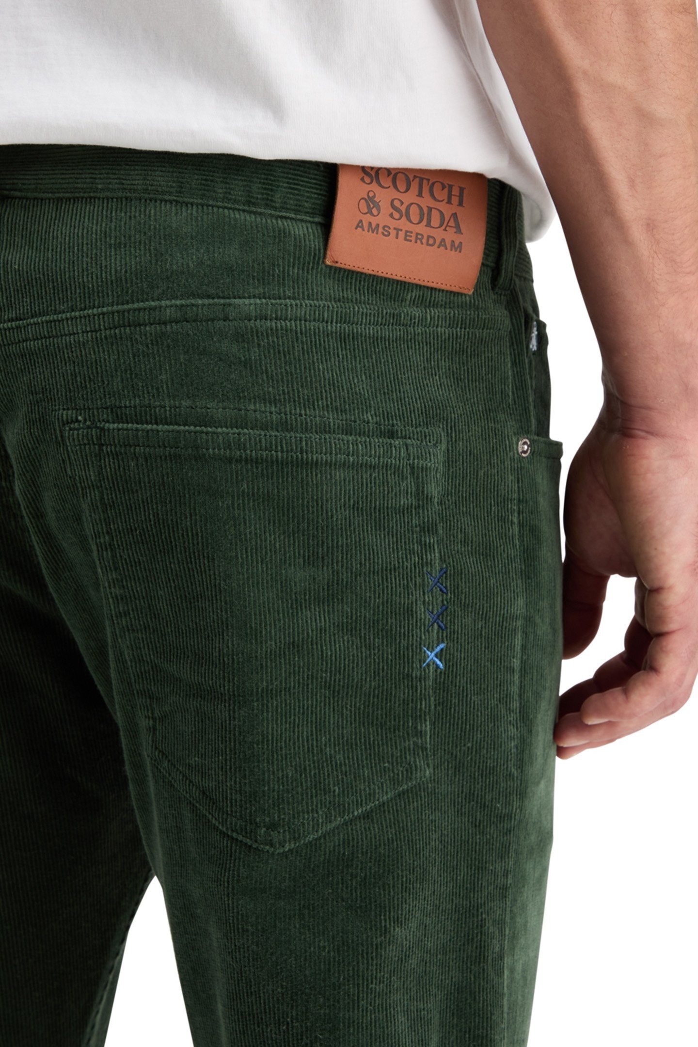 RALSTON 5 POCKET CORDUROY CHINO PINE GREEN 8