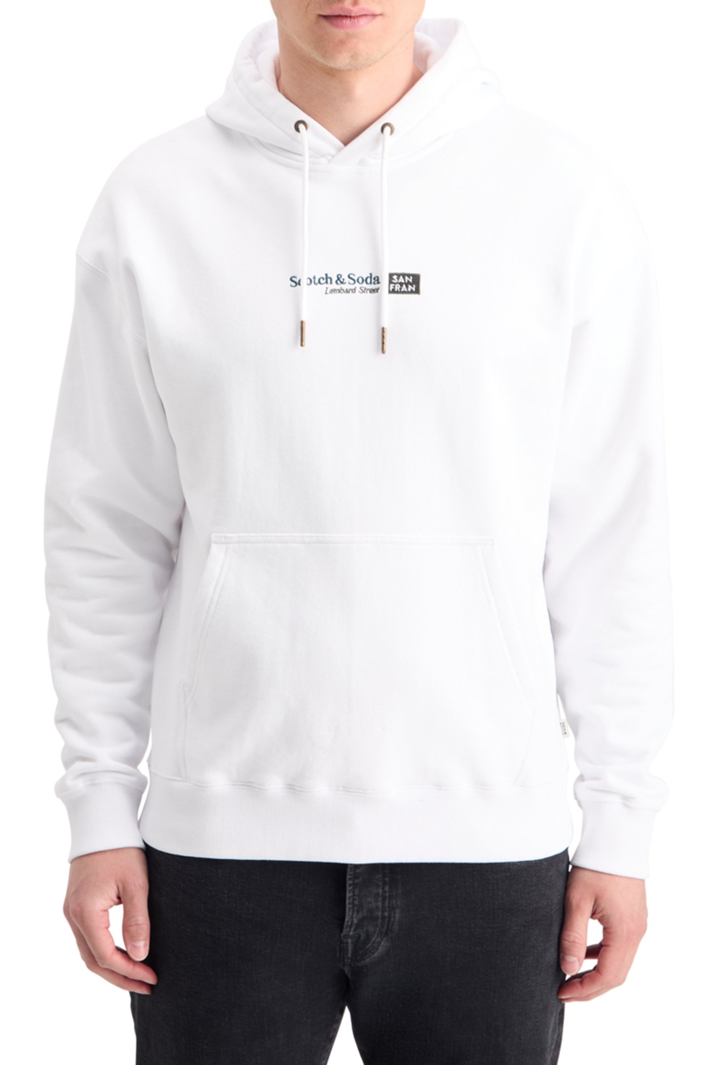 RELAXED FIT ARTWORK HOODIE WHITE 1