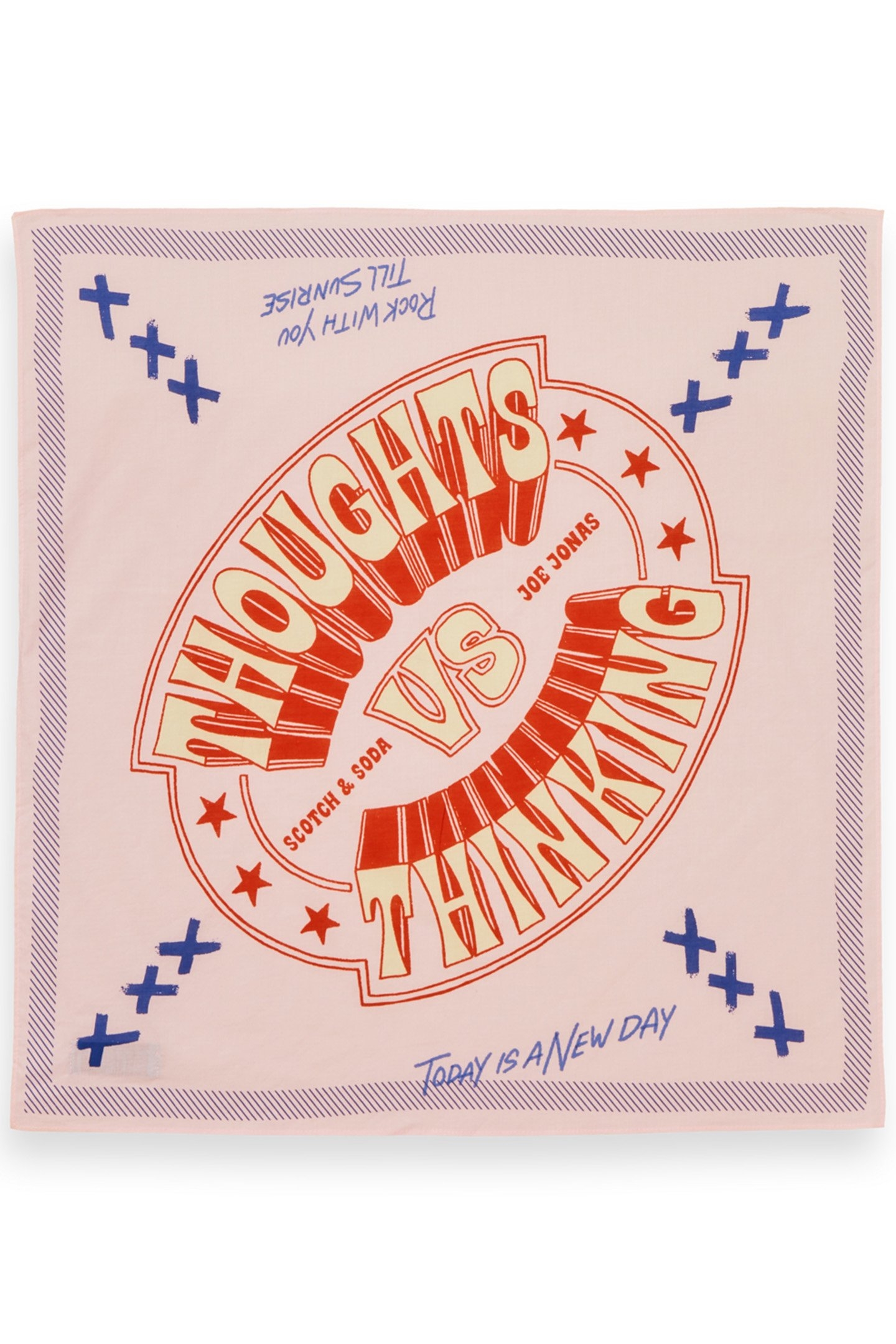 JOE JONAS X SCOTCH SODA PRINTED BANDANA STRAWBERRY ICE 2