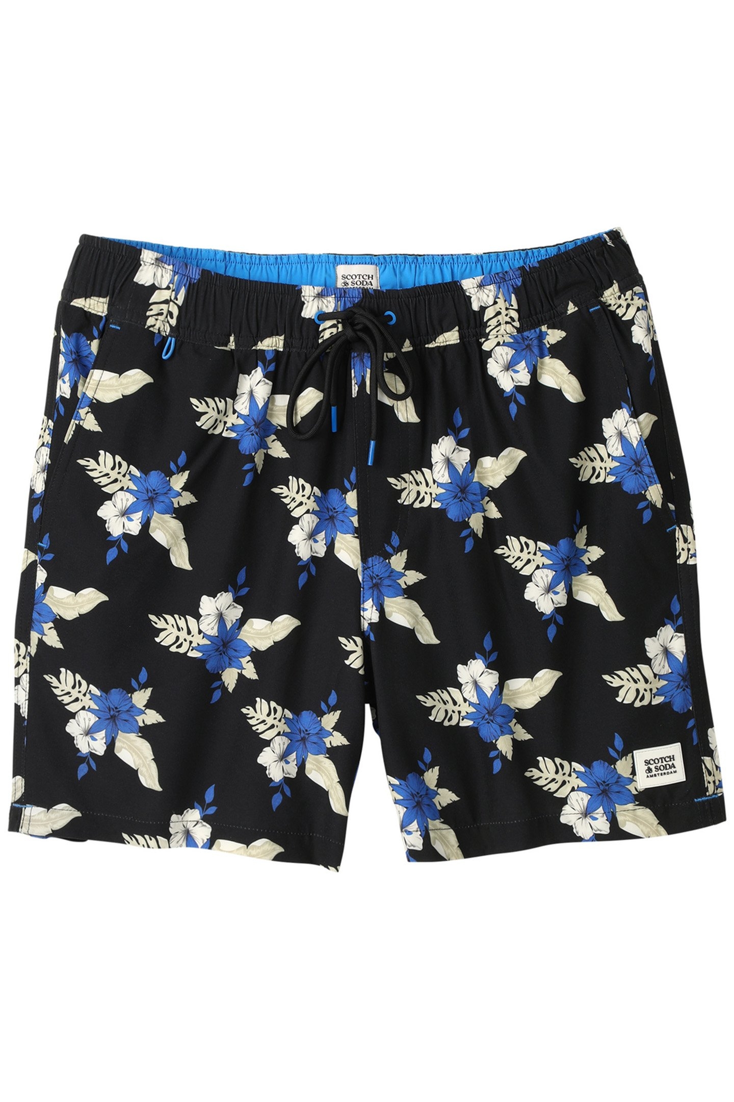 MIDNIGHT GARDEN SWIM TRUNK BLACK GREY 1