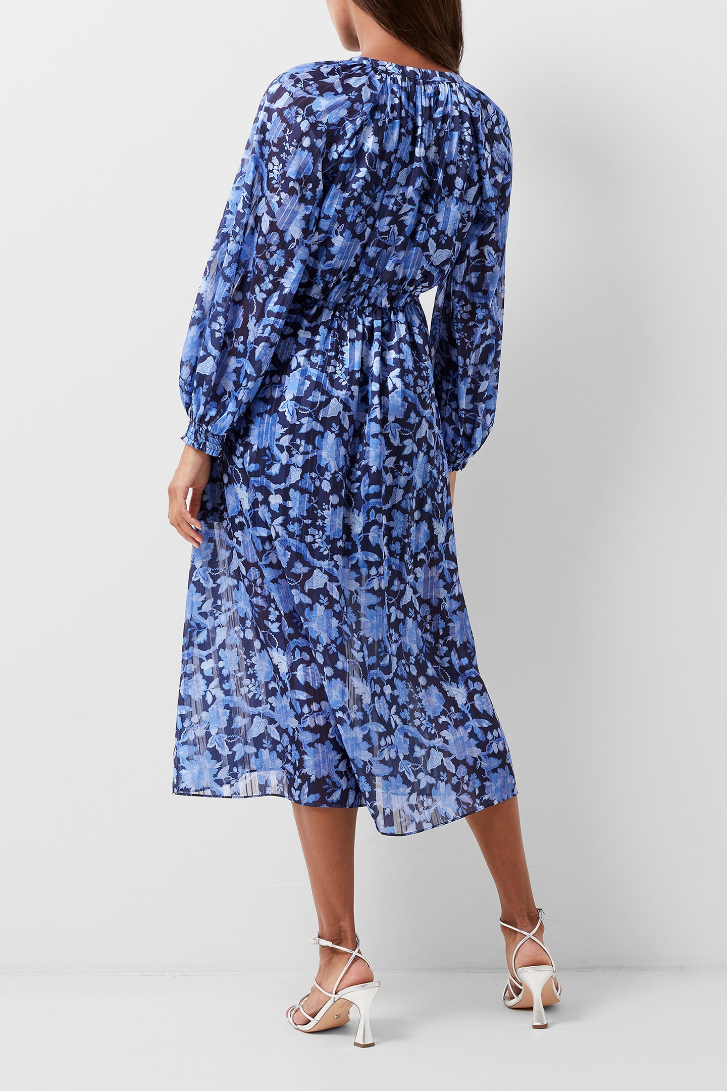 CYNTHIA FAUNA MIDI DRESS MIDNIGHT BLUE 2