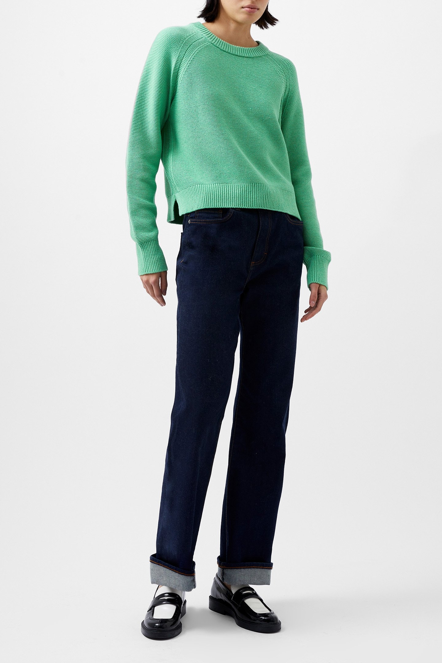 LILY MOZART L/S CREW NK JUMPER MINTED GREEN 1