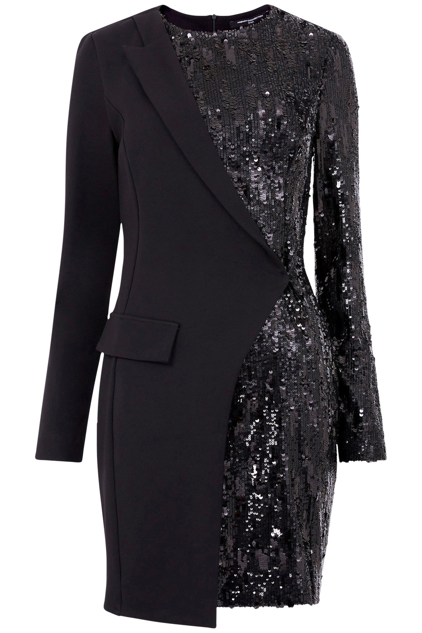 XIA PONTE SEQUIN JERSEY LS DRS BLACKOUT 4