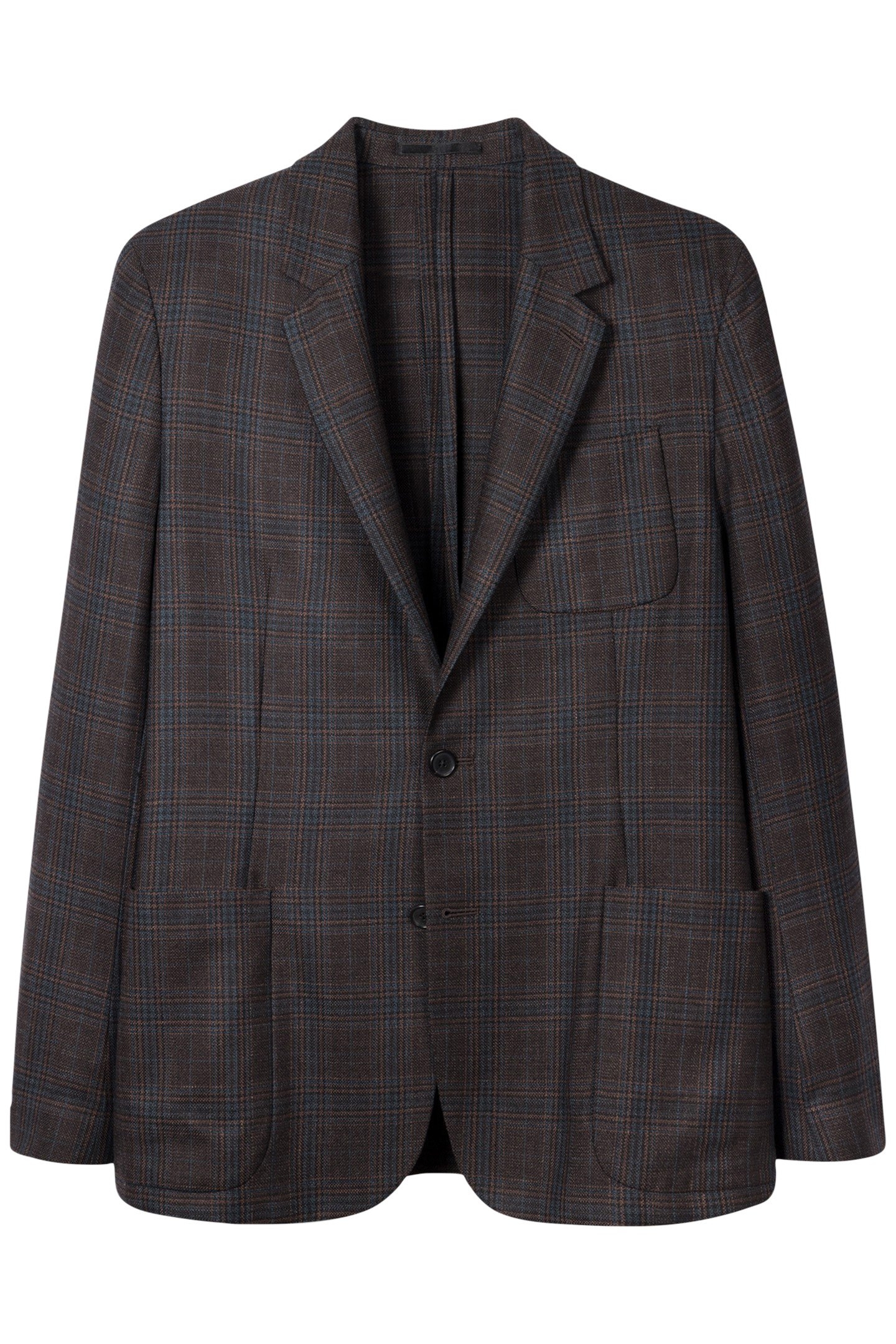 MENS 2 BUTTON PATCH POCKET JACKET BROWN 1