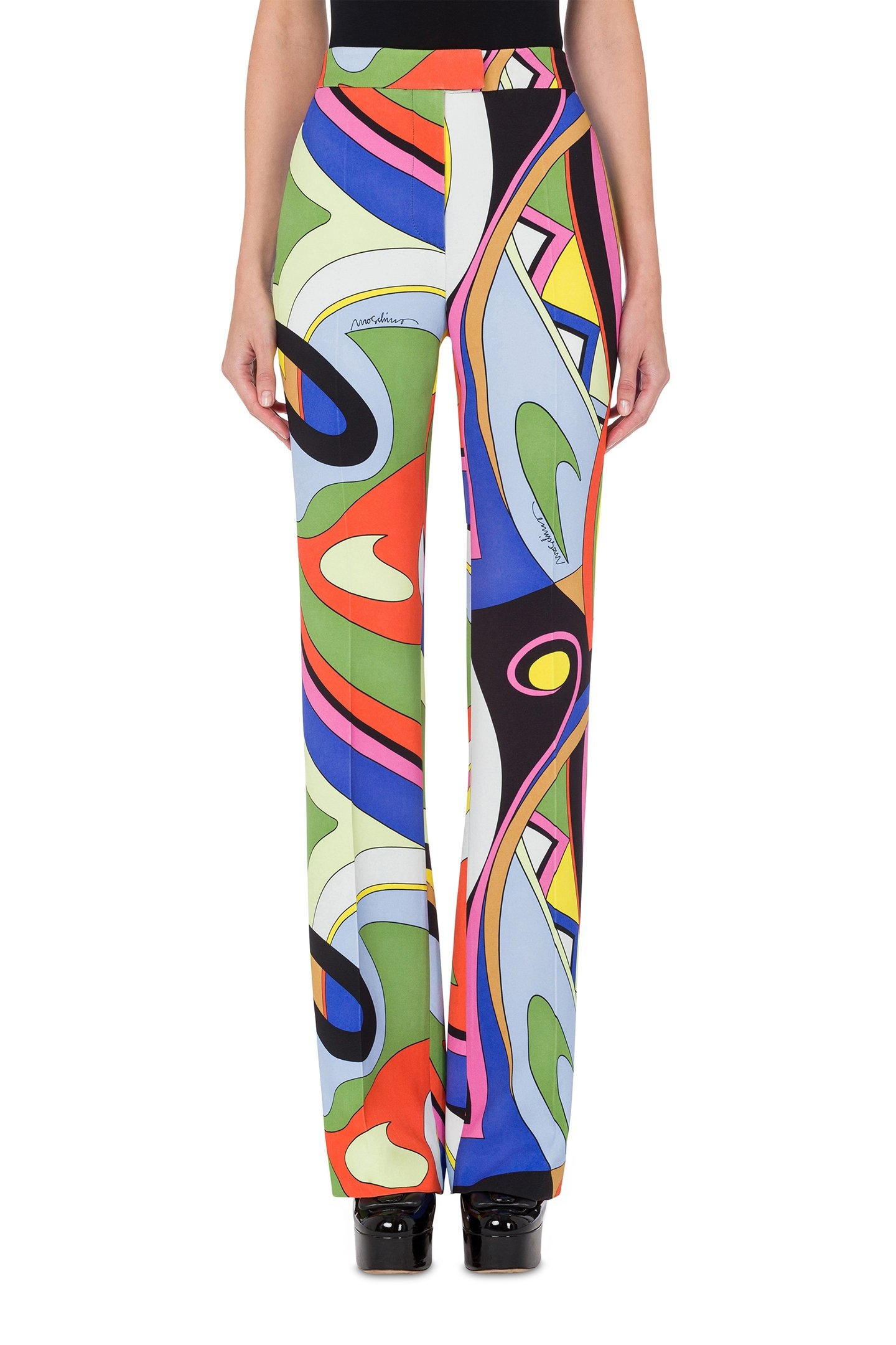 MULTICOLOR PRINT CADY TROUSERS MULTICOLOUR 1