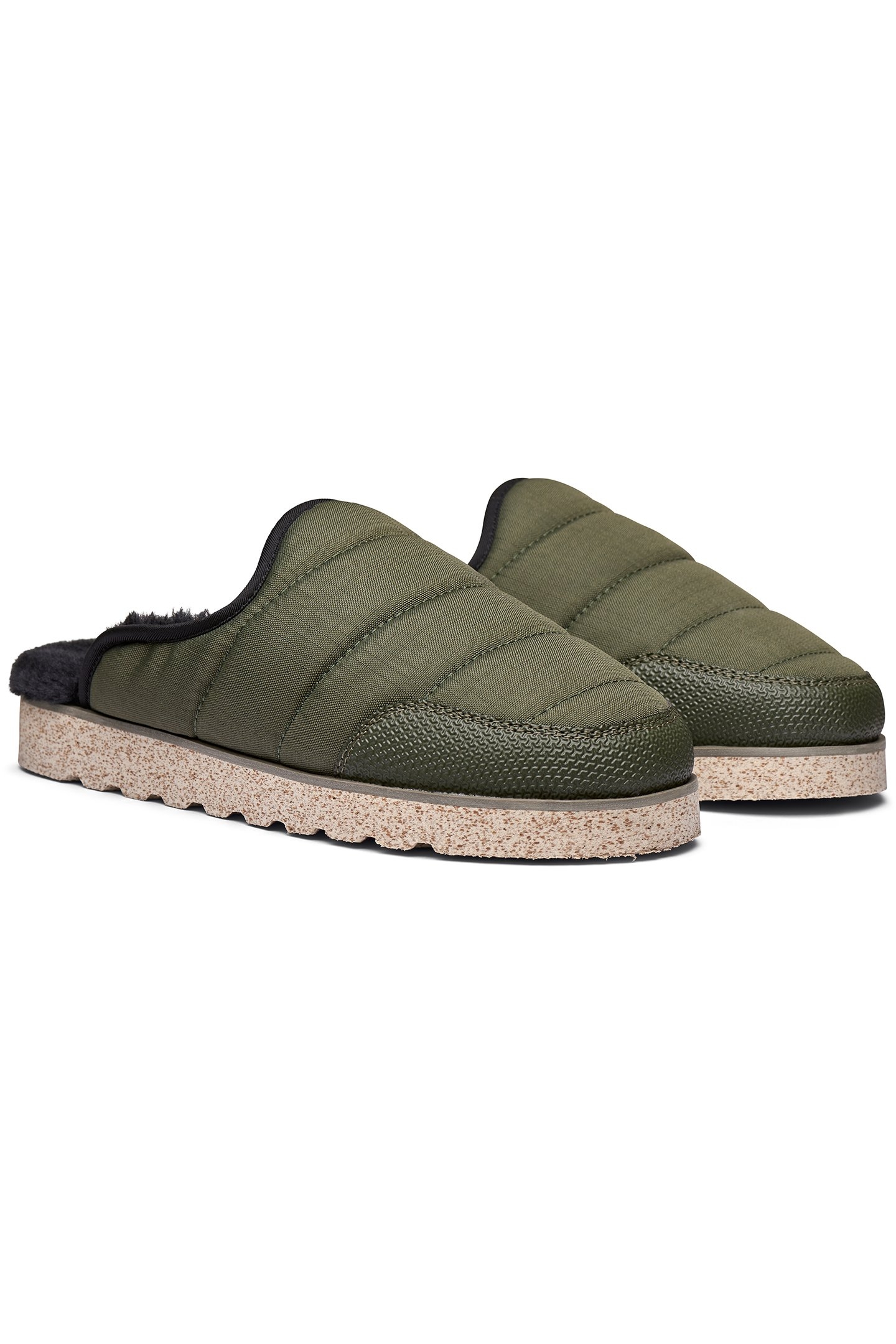 INDOOR SLIPPER OLIVE/BLACK 6