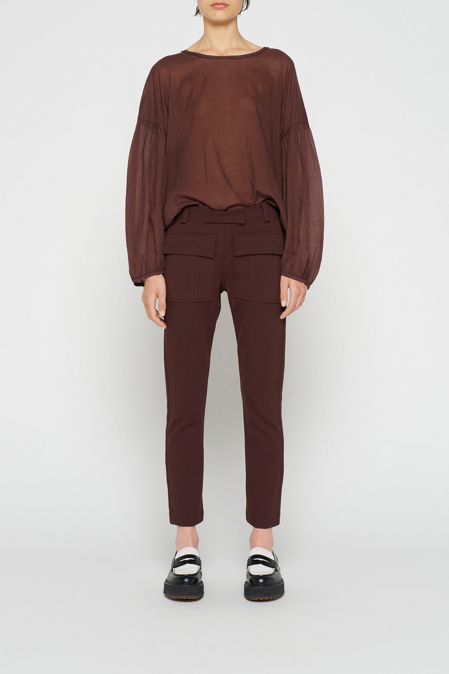 FITTED PUNTO PANTS AUBERGINE 1