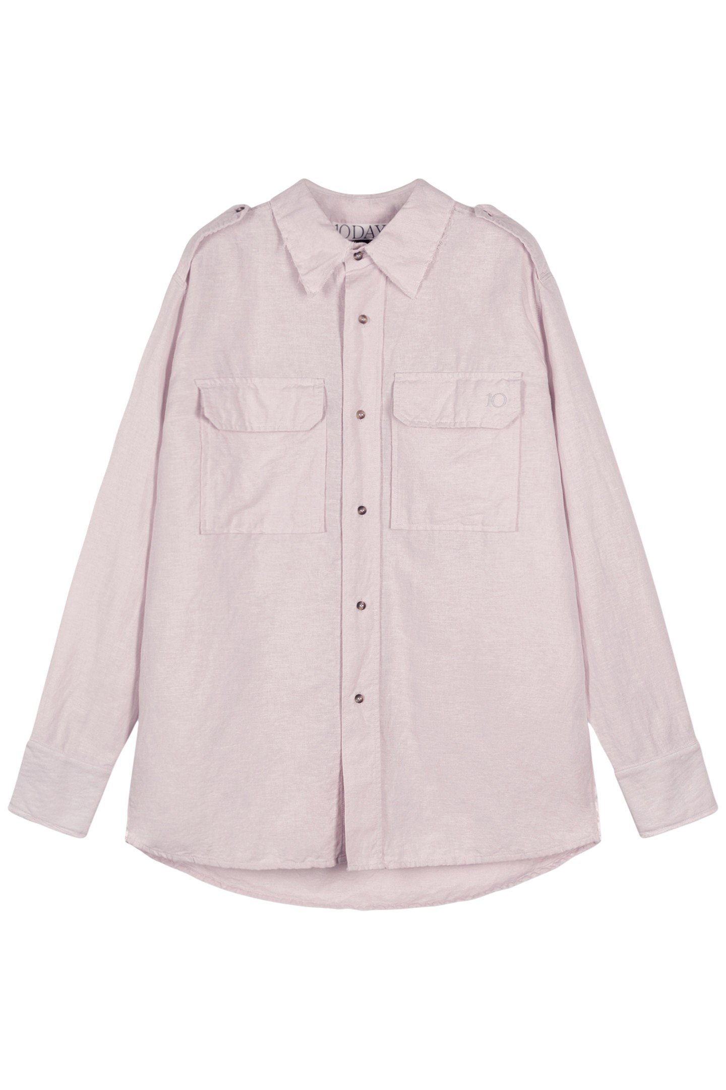 WASHED LINEN SHIRT PALE LILAC 4