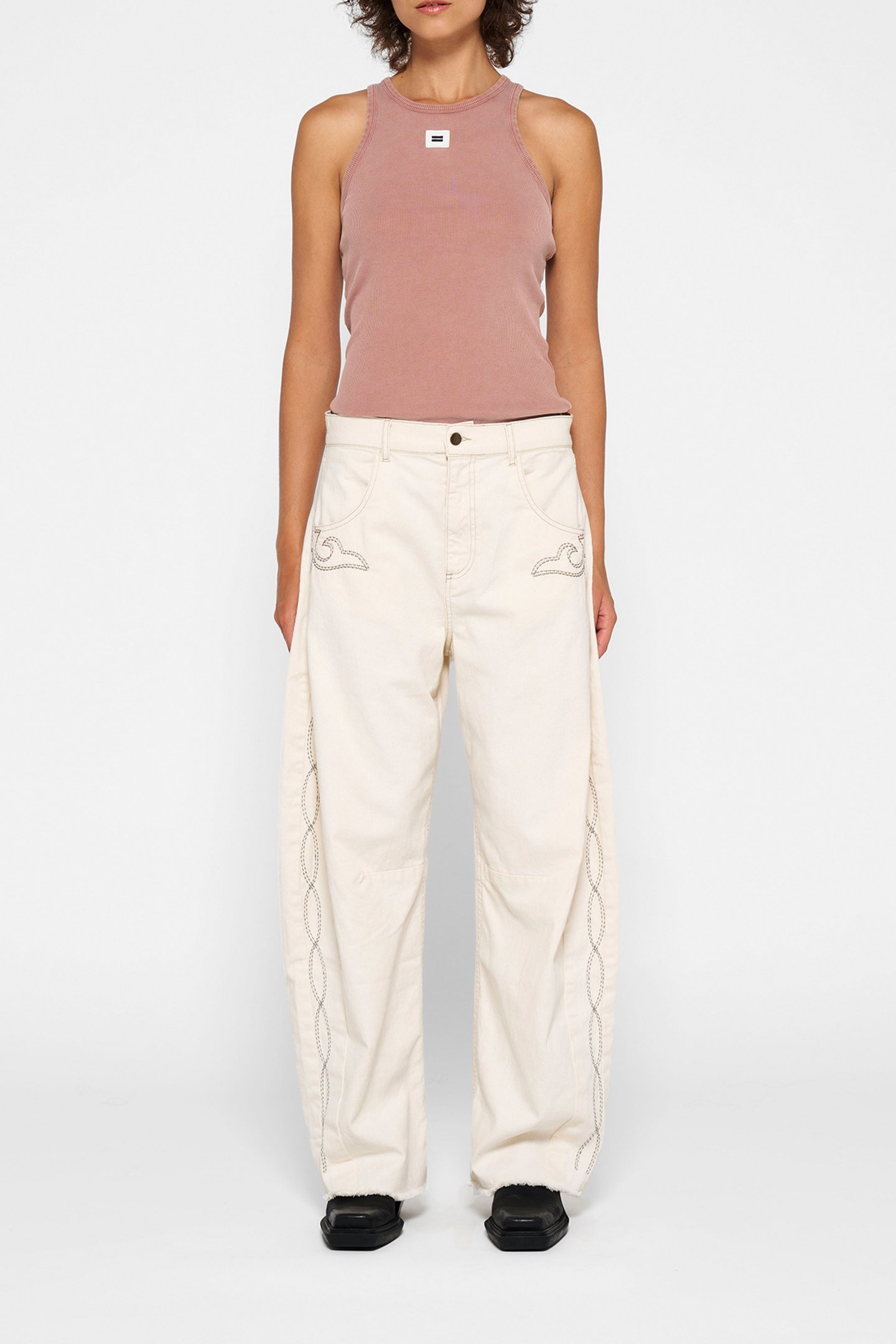 TANK TOP RIB SADDLE BROWN 2