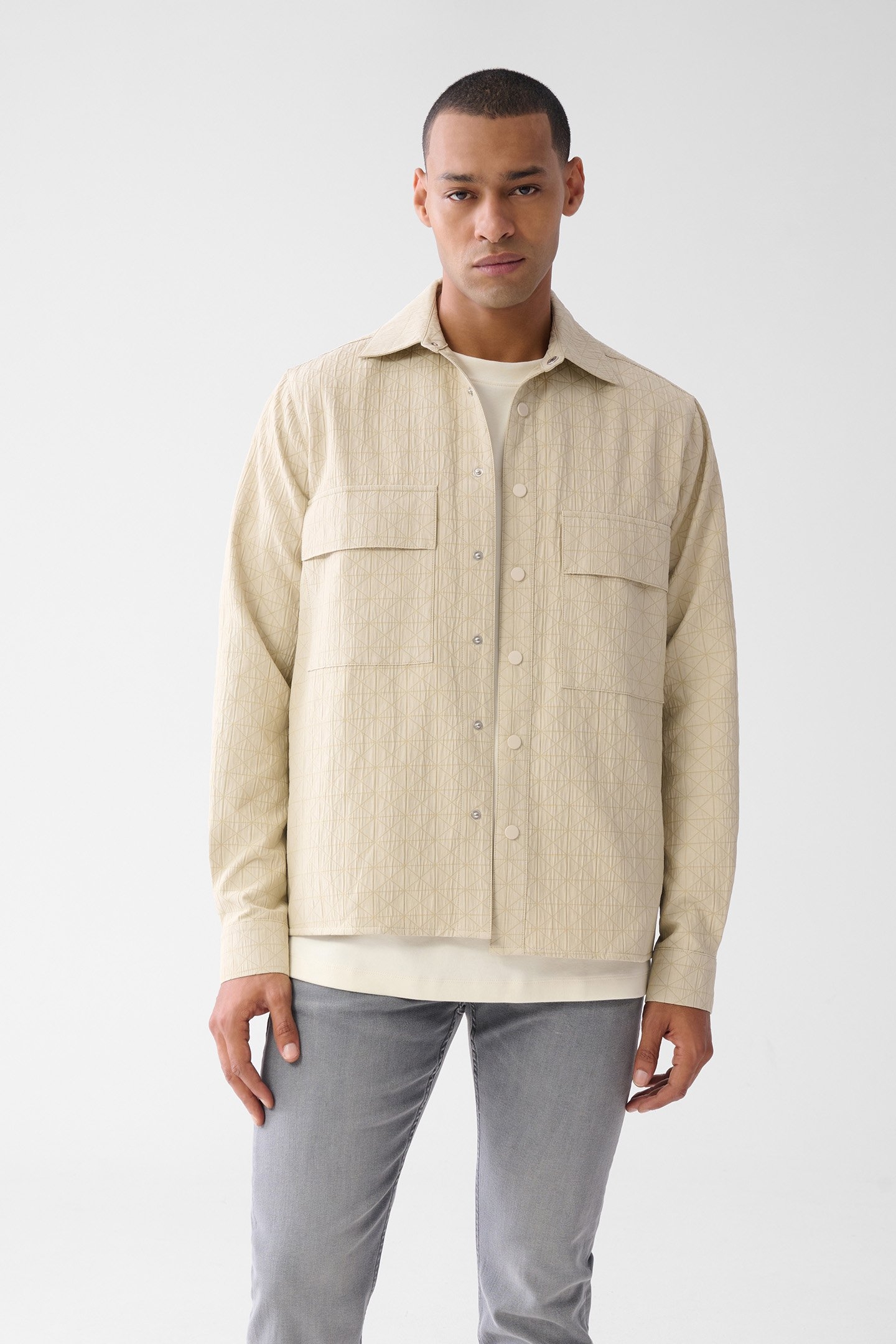 MA-SBTRIANGLE OVERSHIRT SAND 1