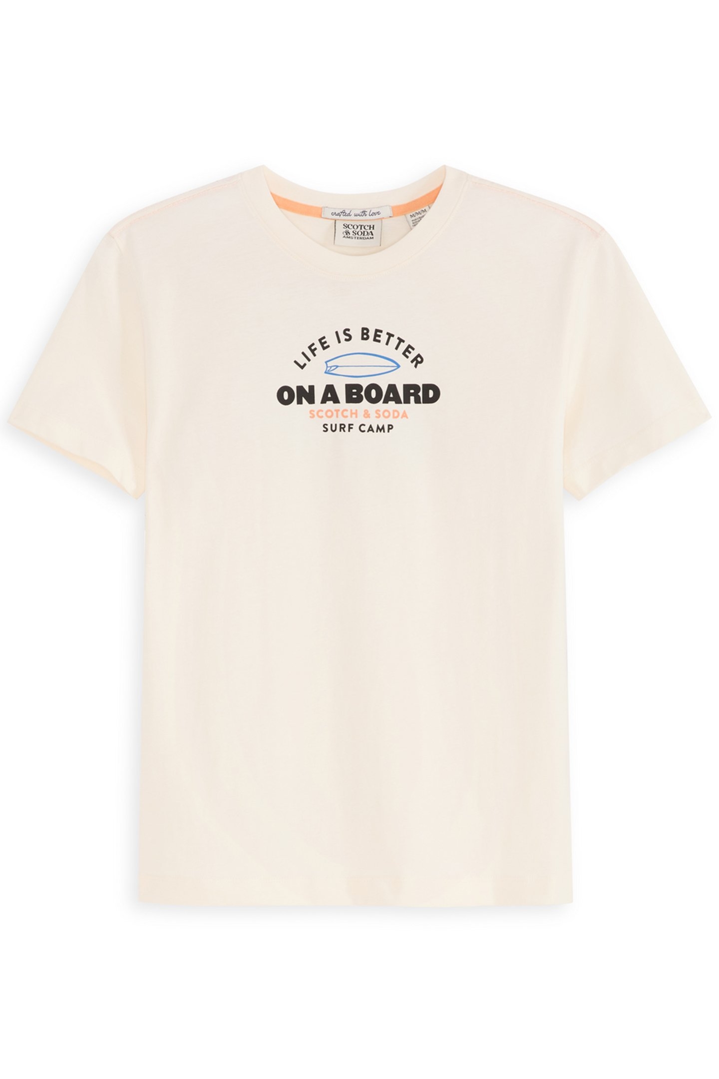 BOYS S&S GRAPHIC TEE NATURAL 1