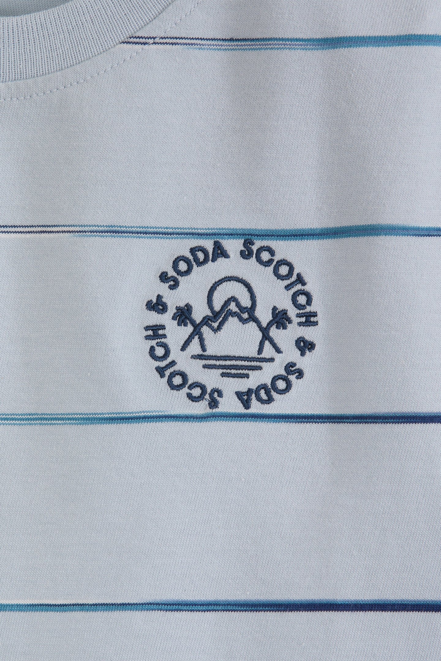 BOYS S&S SPACE DYED STRIPE FASHION TEE LT BLUE/PASTEL 3