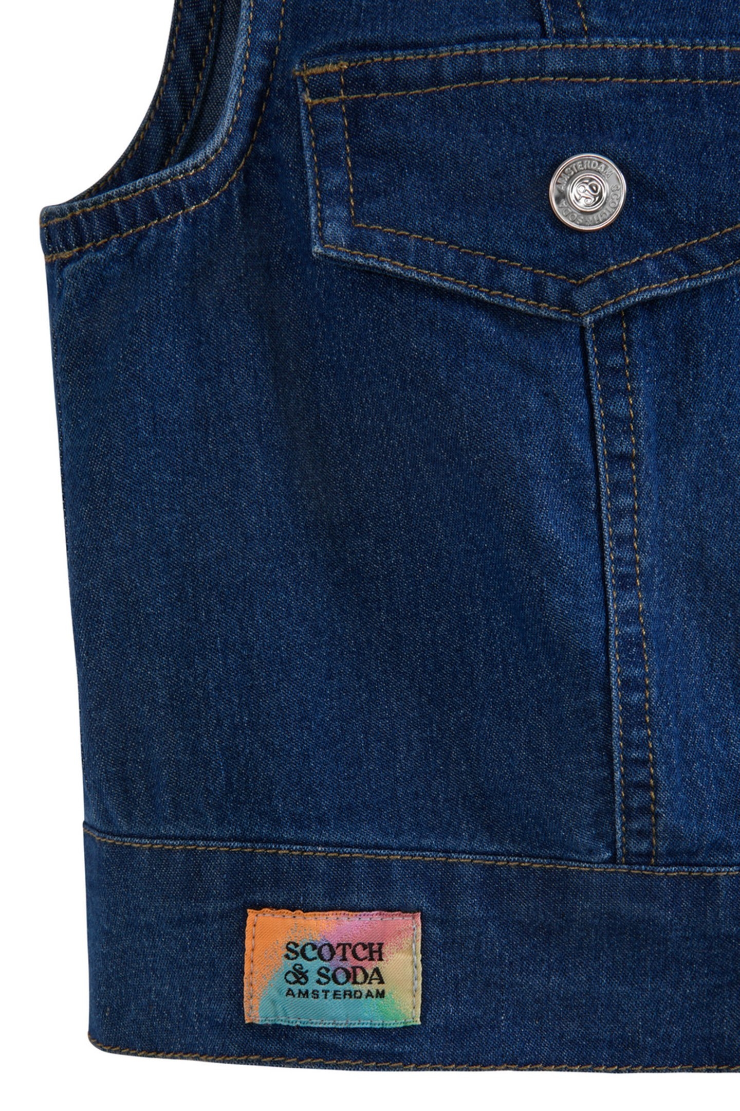 GIRLS S&S DRESS & VEST SET SKY/PEWTER 7