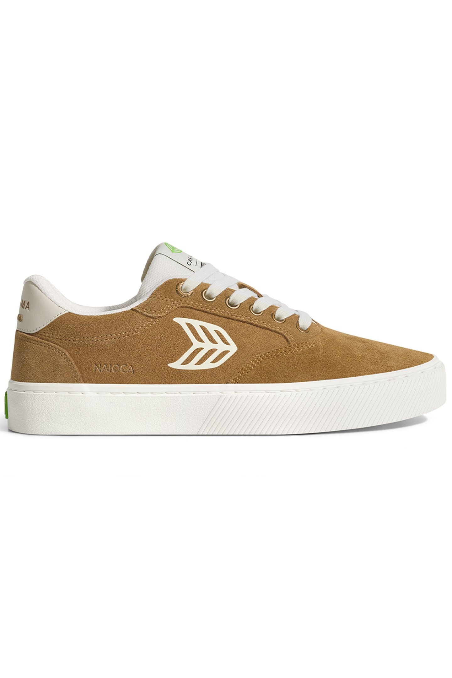 NAIOCA CAMEL SUEDE IVORY LOGO SNEAKER 1