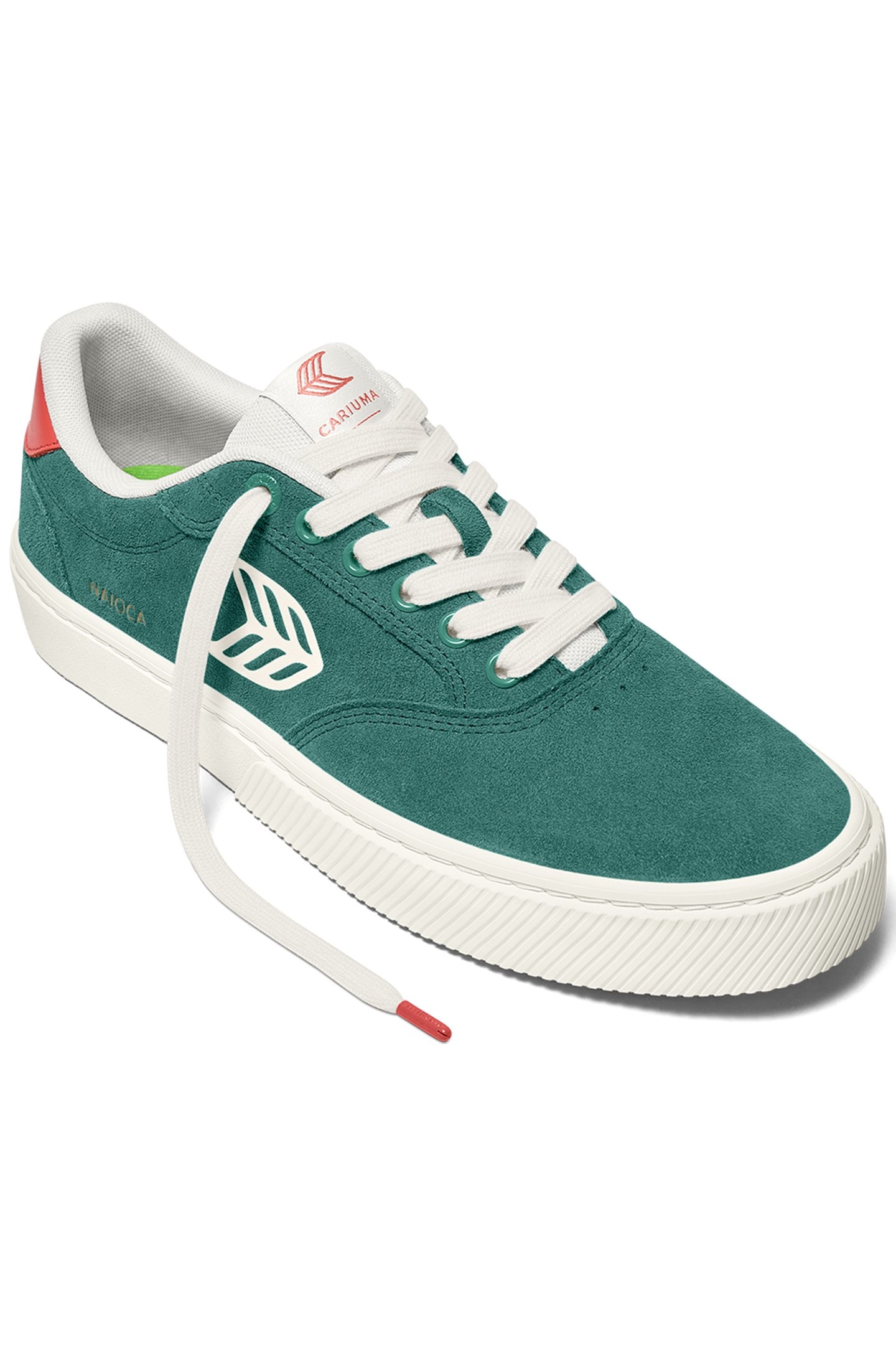 NAIOCA TEAL SUEDE IVORY LOGO WATERMELON SNEAKER 2
