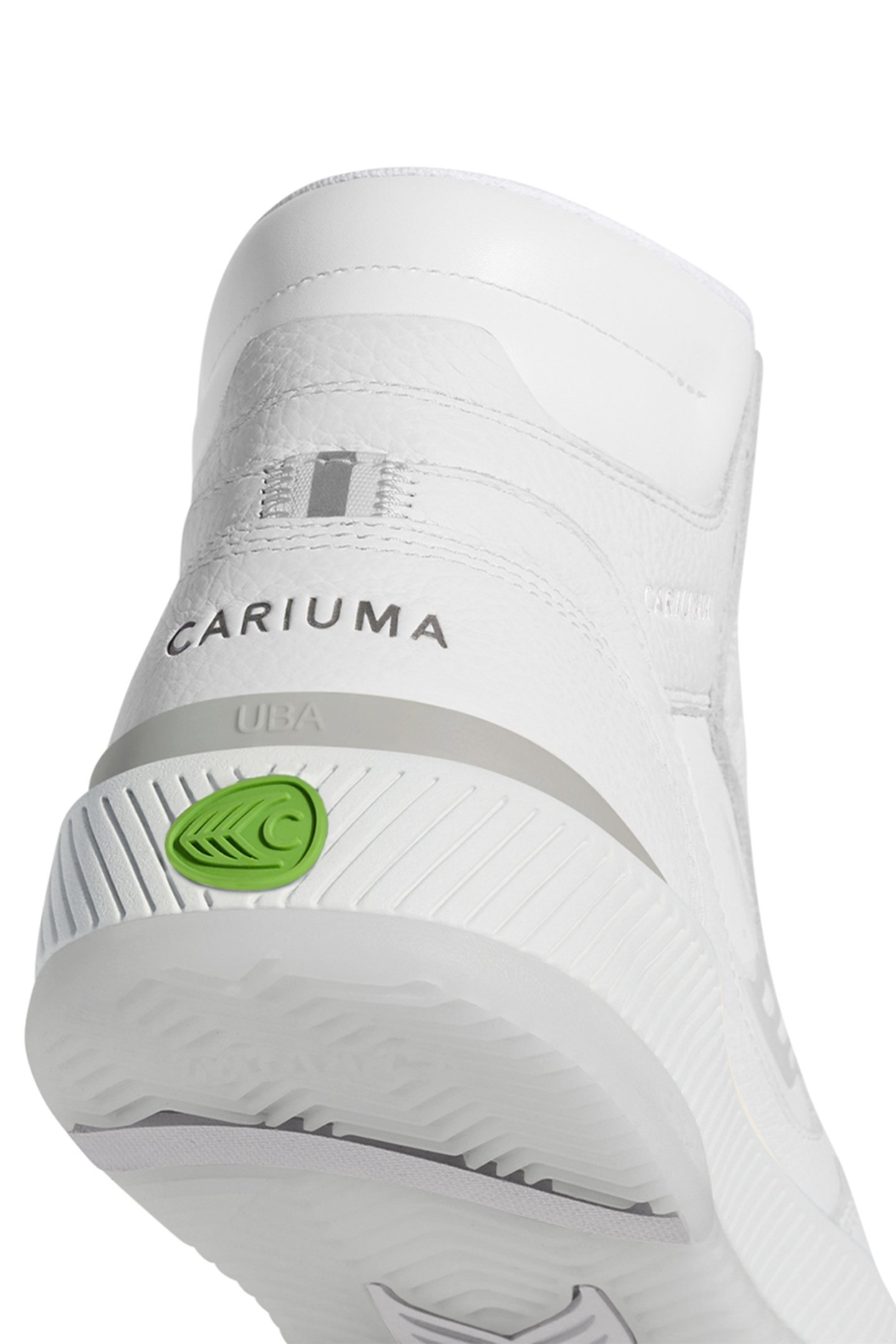 UBA HIGH WHITE PREMIUM LEATHER ICE LOGO SNEAKER 5