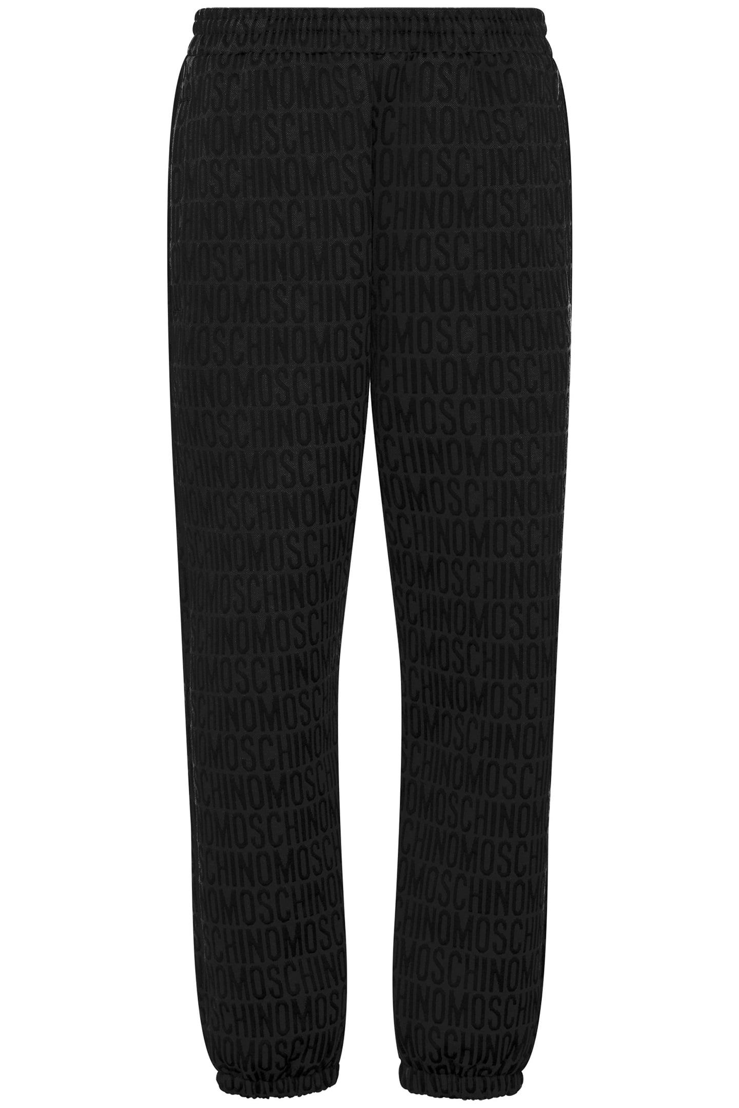 ALLOVER LOGO JACQUARD FLEECE JOGGERS BLACK 3