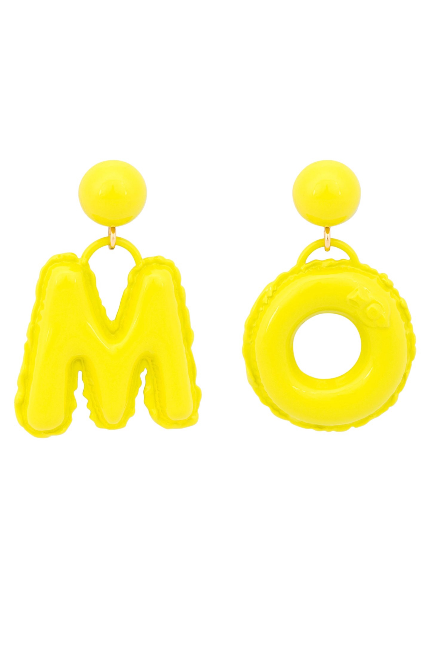 INFLATABLE INFLATABLE LETTERS EARRINGS YELLOW 1