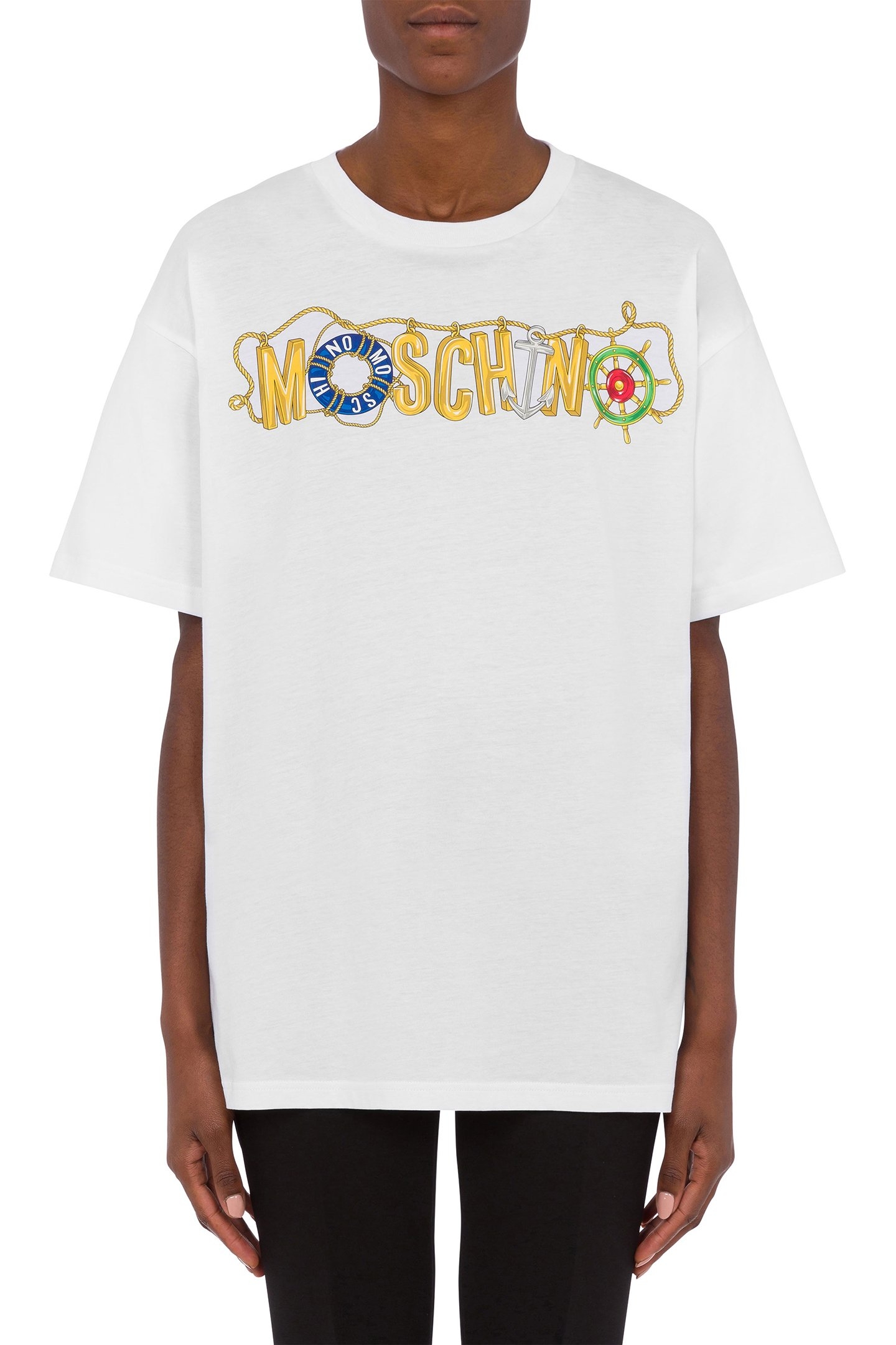 NAUTICAL LOGO ORGANIC JERSEY T-SHIRT WHITE 1