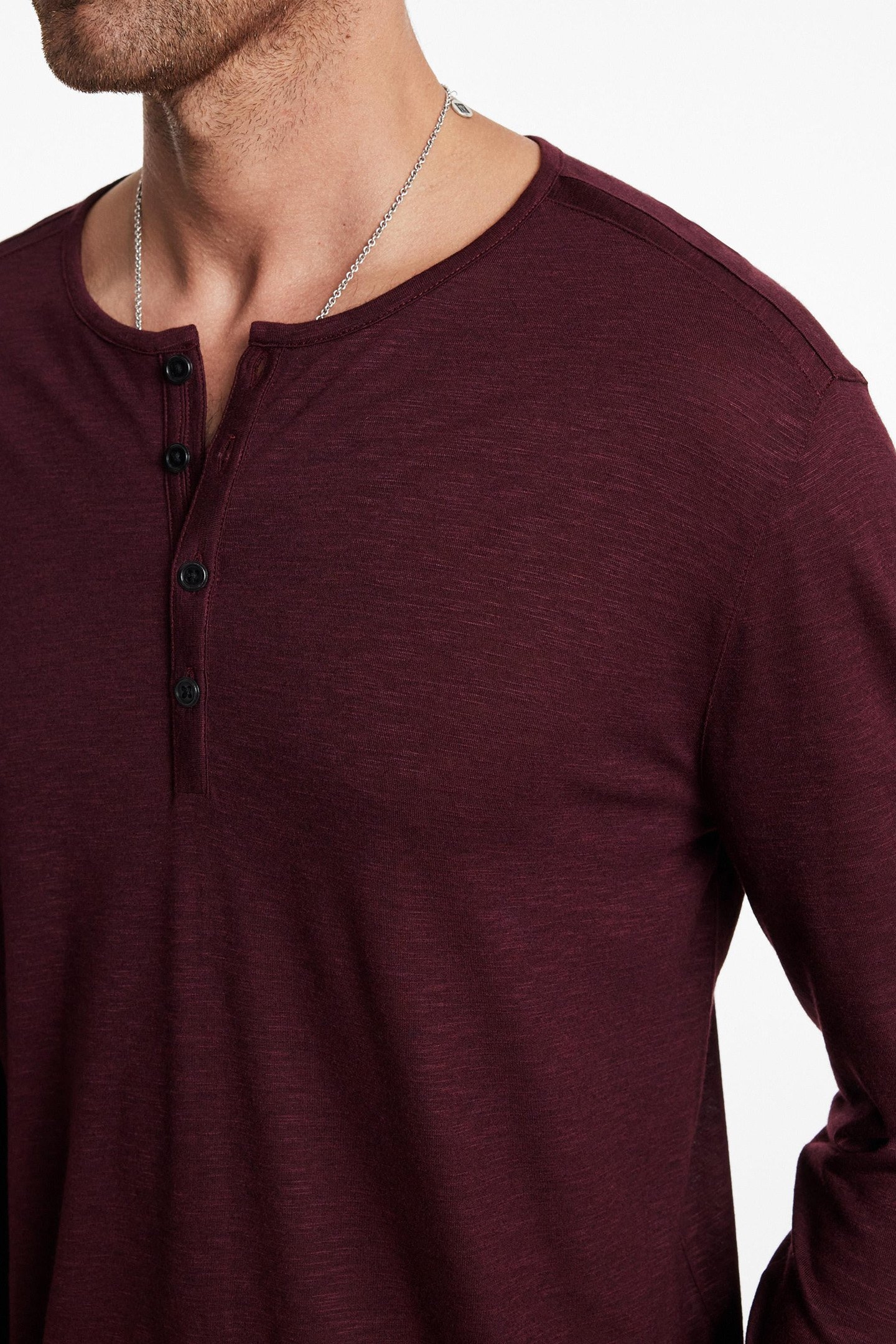 DANVILLE REGULAR FIT LS HENLEY SCARLET 3