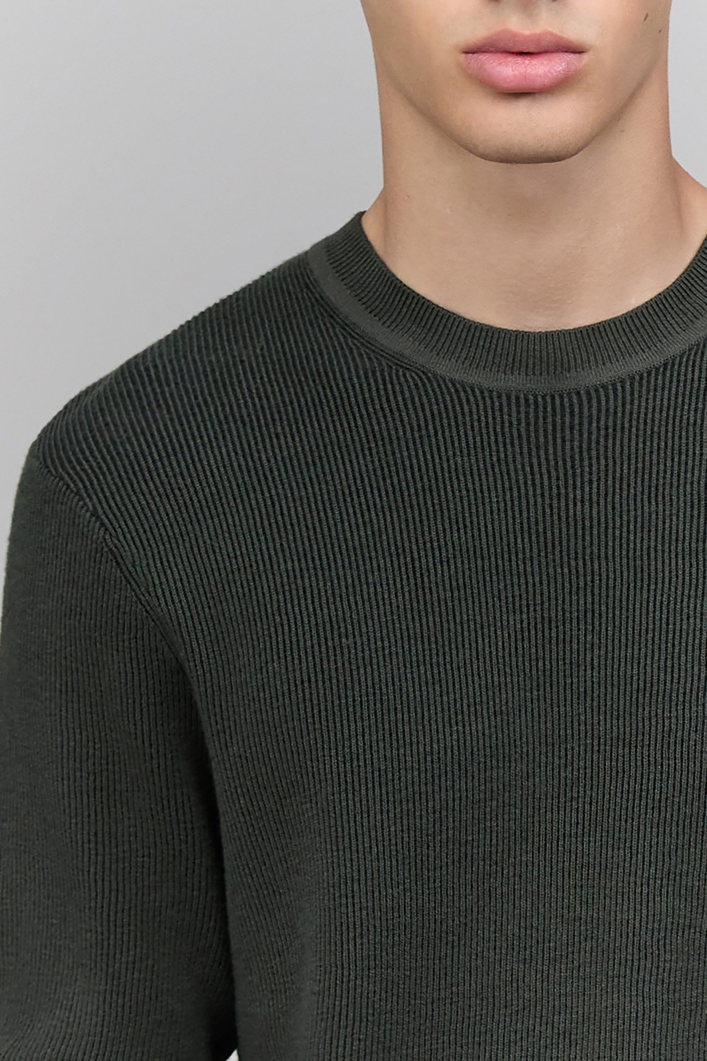 DRY FAST DARK GREEN VANISHED KNIT SWEATER 5