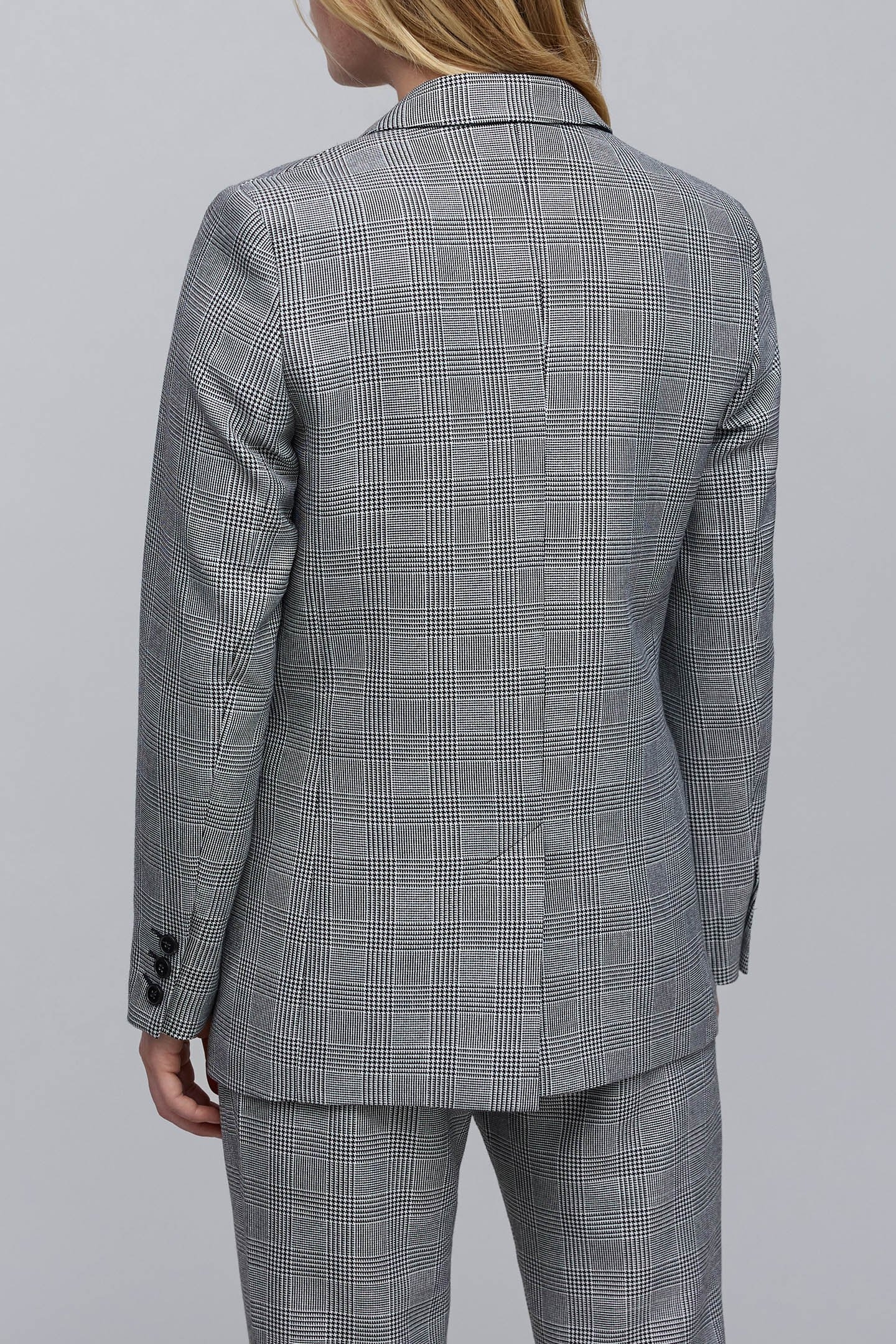 BLACK PRINCE OF WALES LUREX SUIT JACKET 2